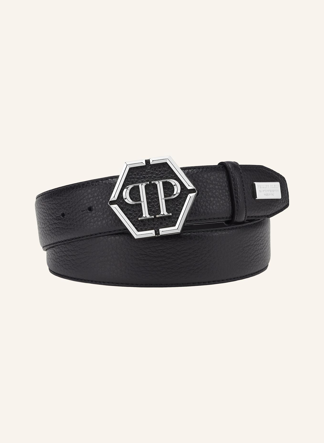 PHILIPP PLEIN Gürtel HEXAGON: SCHWARZ