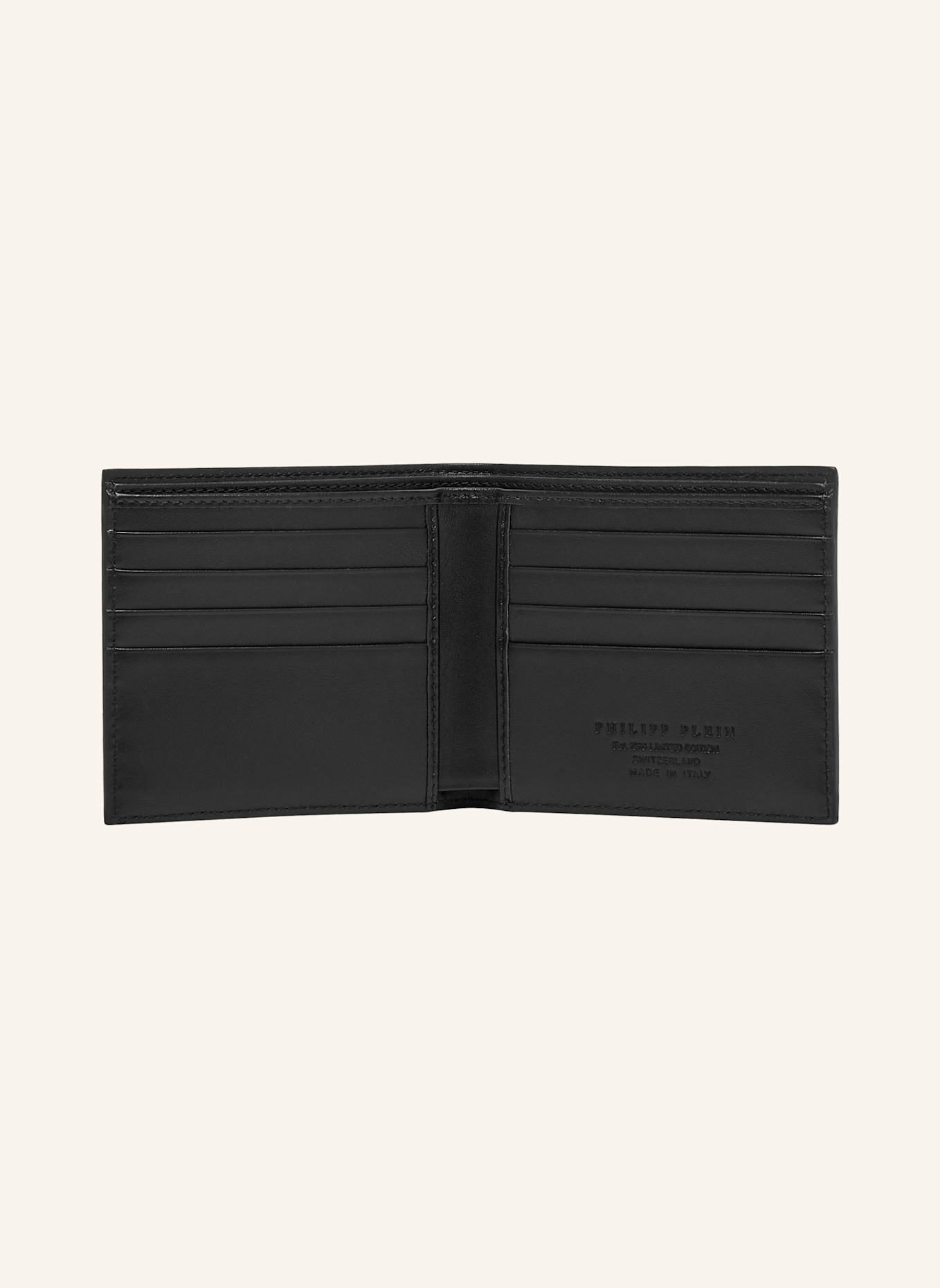 PHILIPP PLEIN Französische Brieftasche GOTHIC PLEIN: SCHWARZ