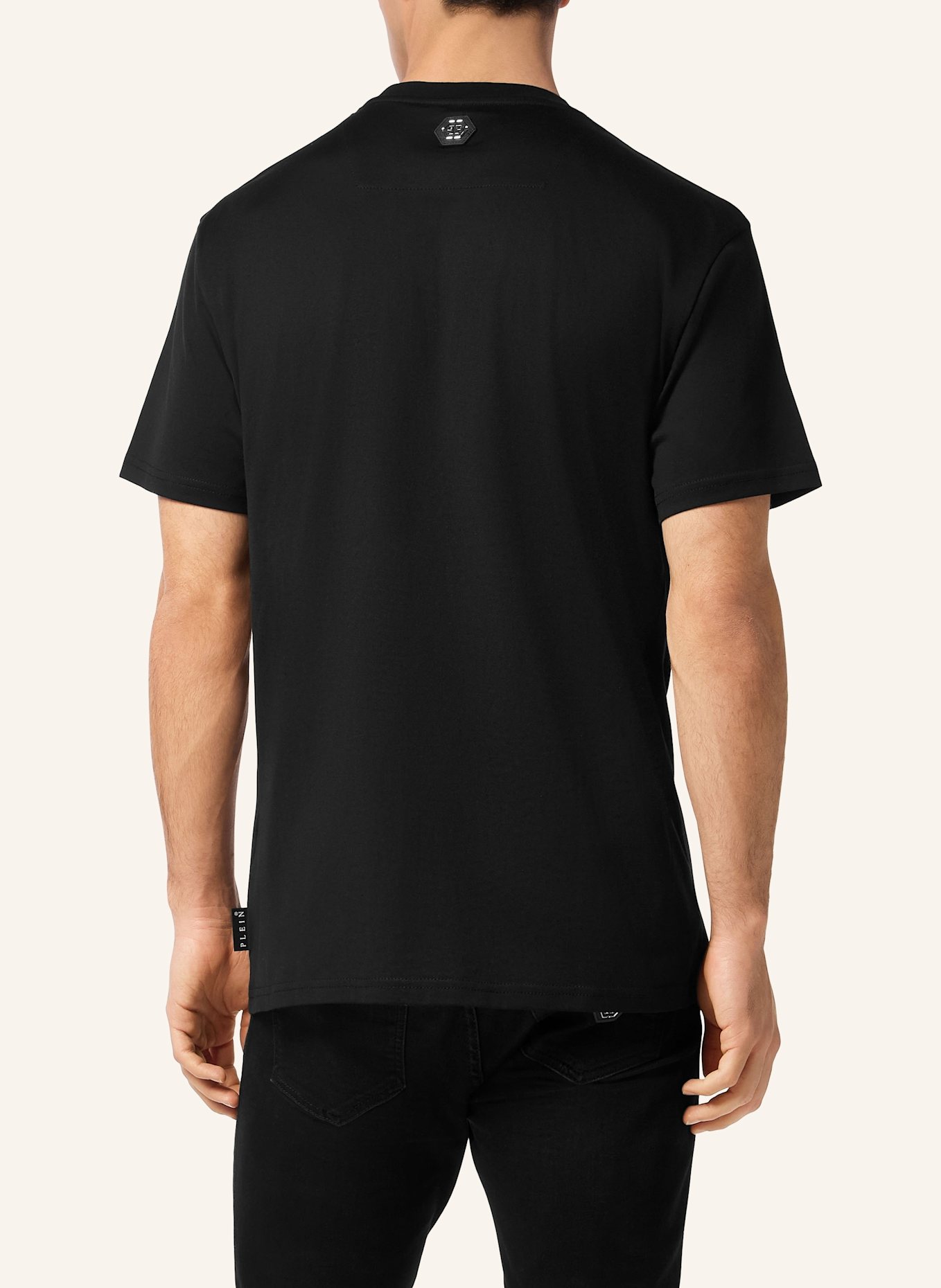 PHILIPP PLEIN T-Shirt Rundhalsausschnitt Ss DUCK: SCHWARZ