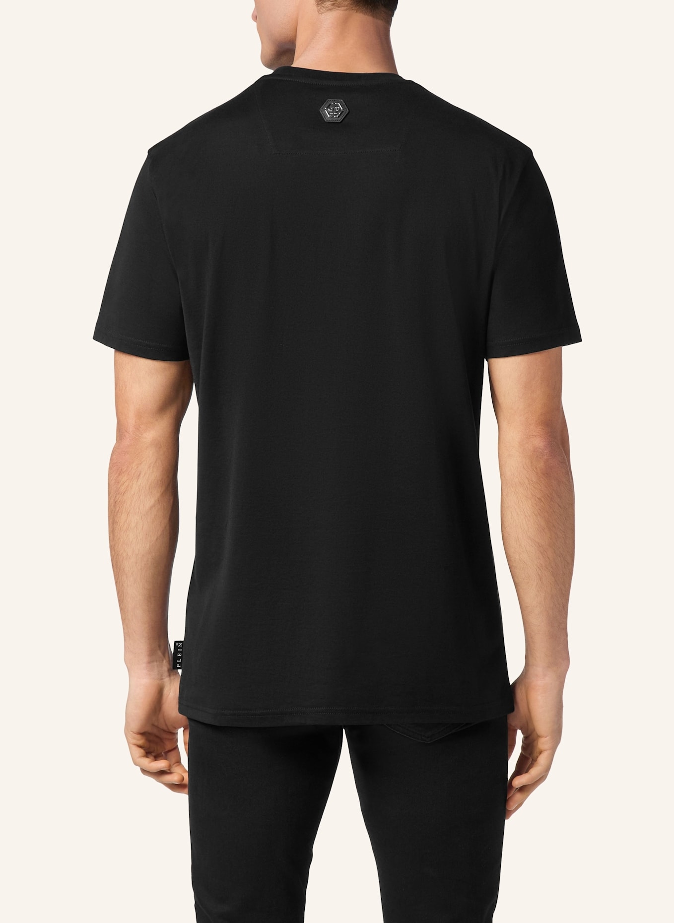 PHILIPP PLEIN T-Shirt Rundhalsausschnitt Ss DUCK: SCHWARZ