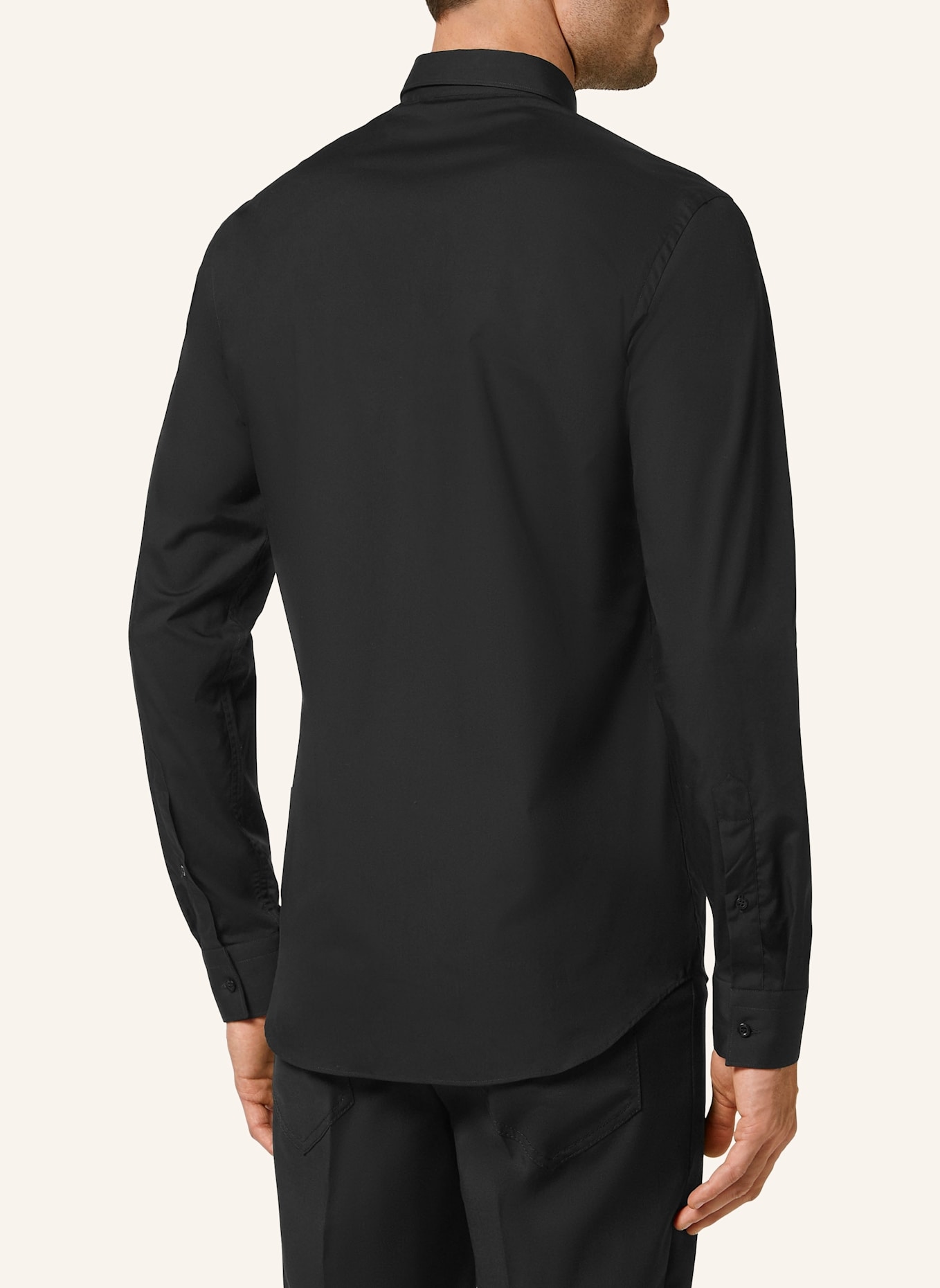 PHILIPP PLEIN Hemd Sugar Daddy Cut LS SKULL: SCHWARZ