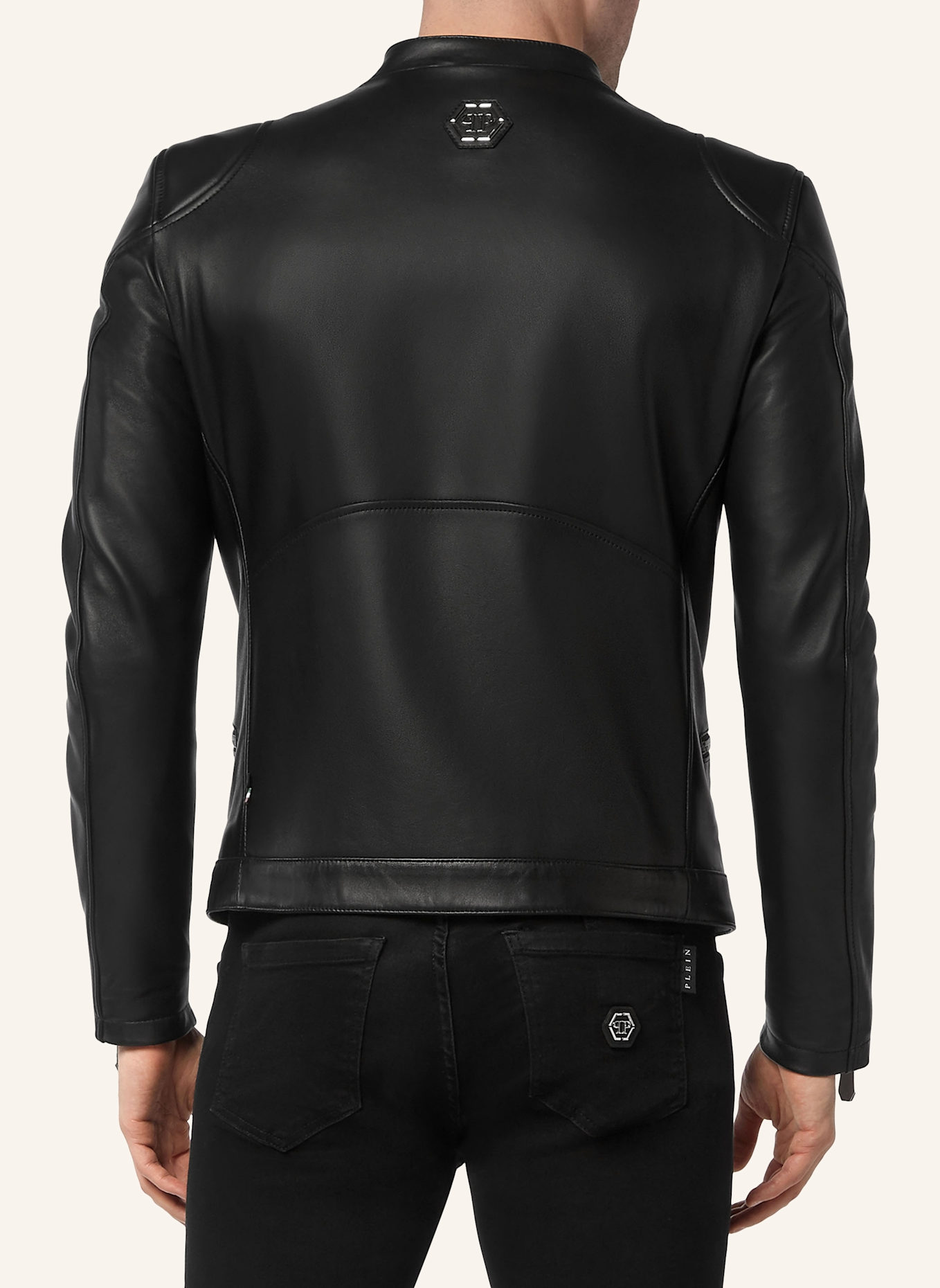 PHILIPP PLEIN Lederjacke: SCHWARZ