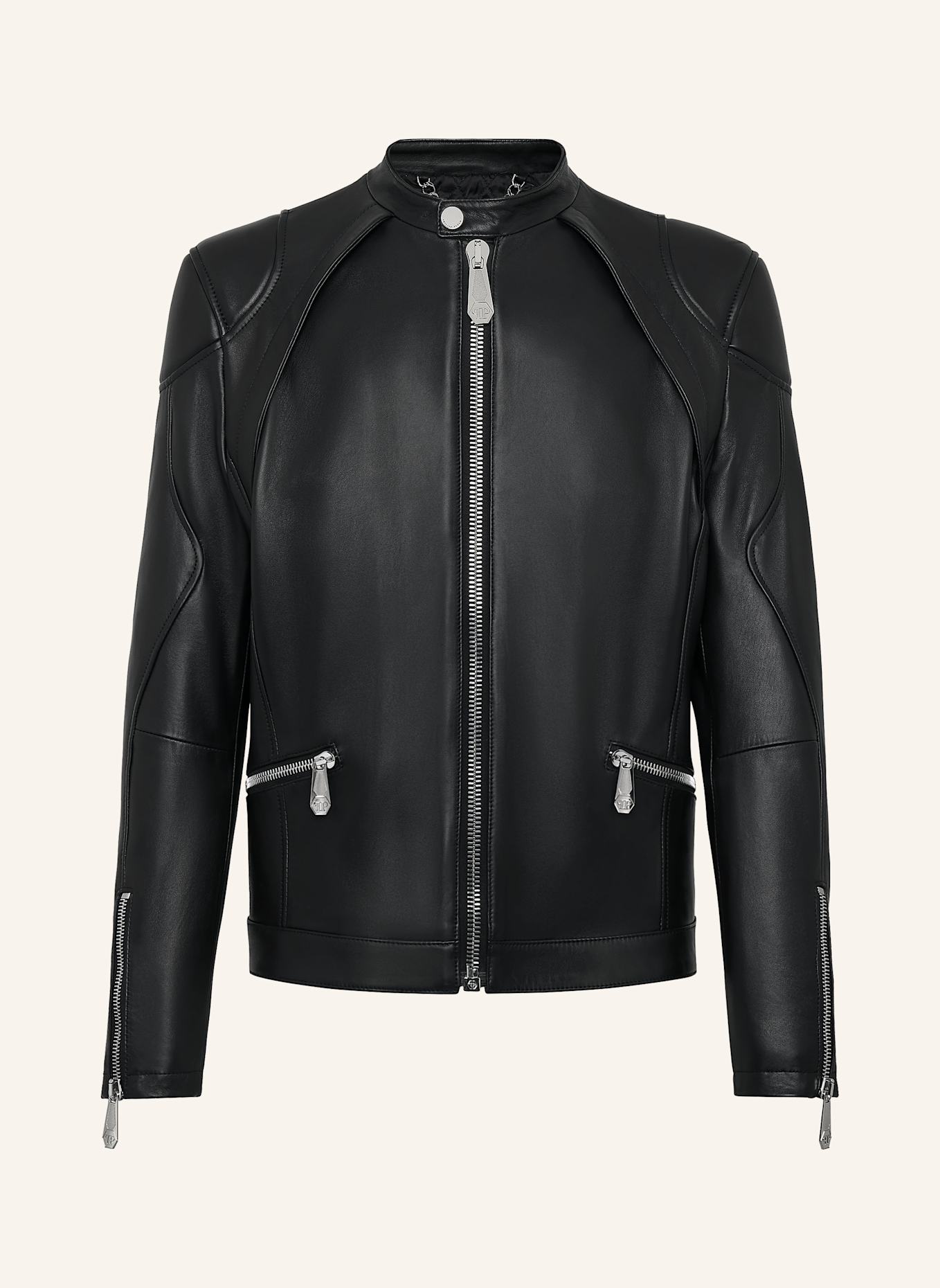 PHILIPP PLEIN Lederjacke: SCHWARZ