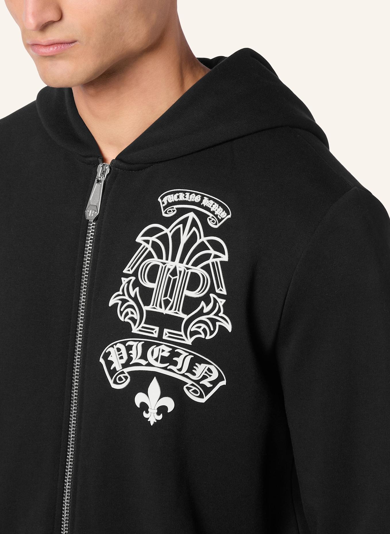 PHILIPP PLEIN Jogging-Jacke: SCHWARZ