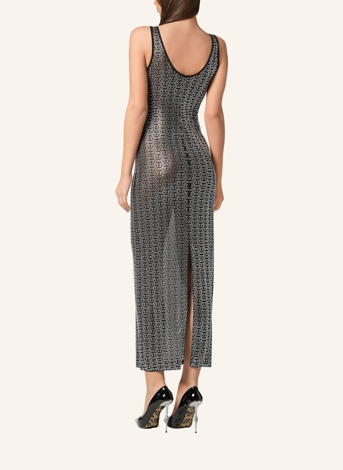 PHILIPP PLEIN Maxikleid: SCHWARZ