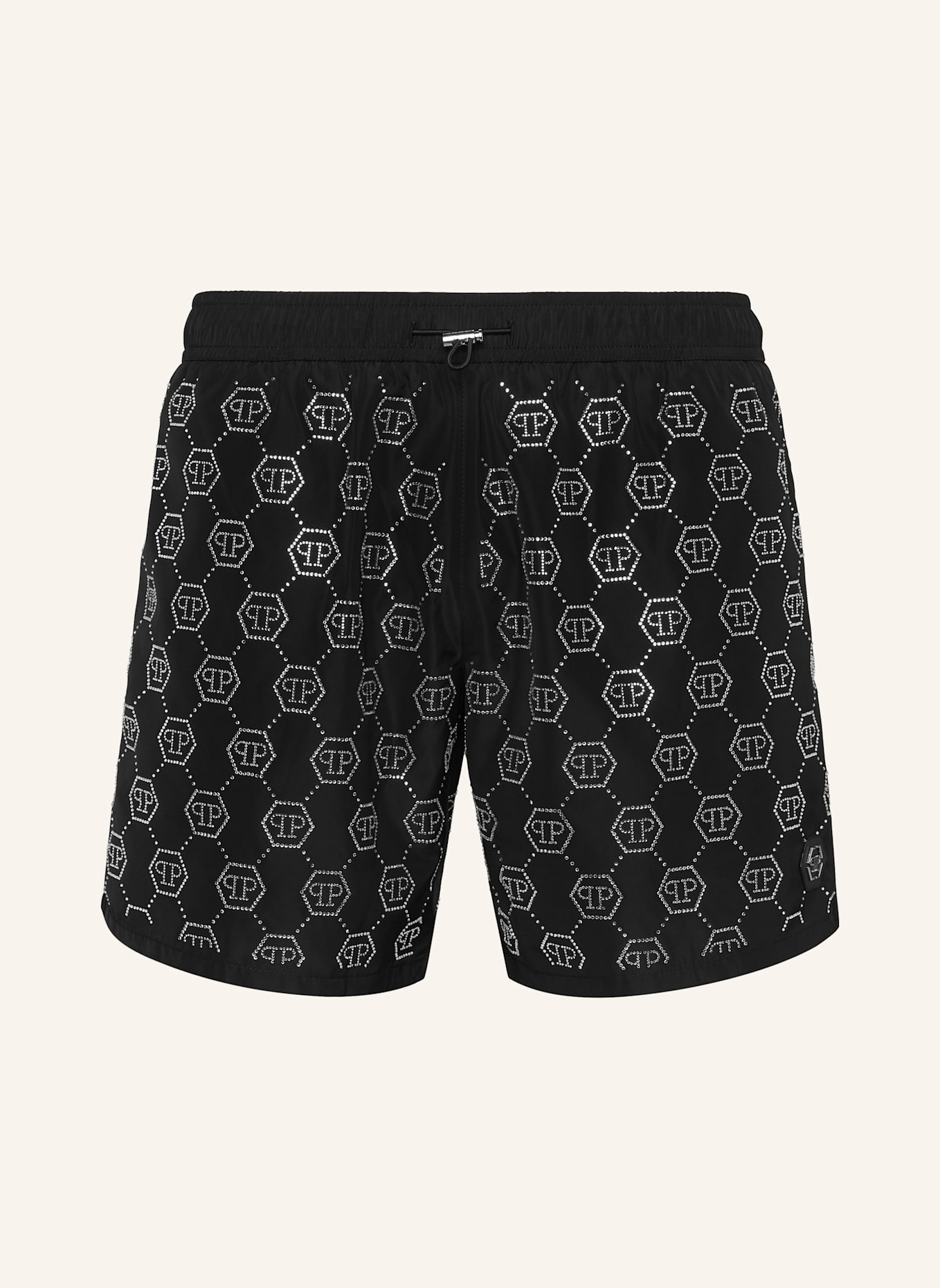 PHILIPP PLEIN Kurze Hosen: SCHWARZ/ SILBER