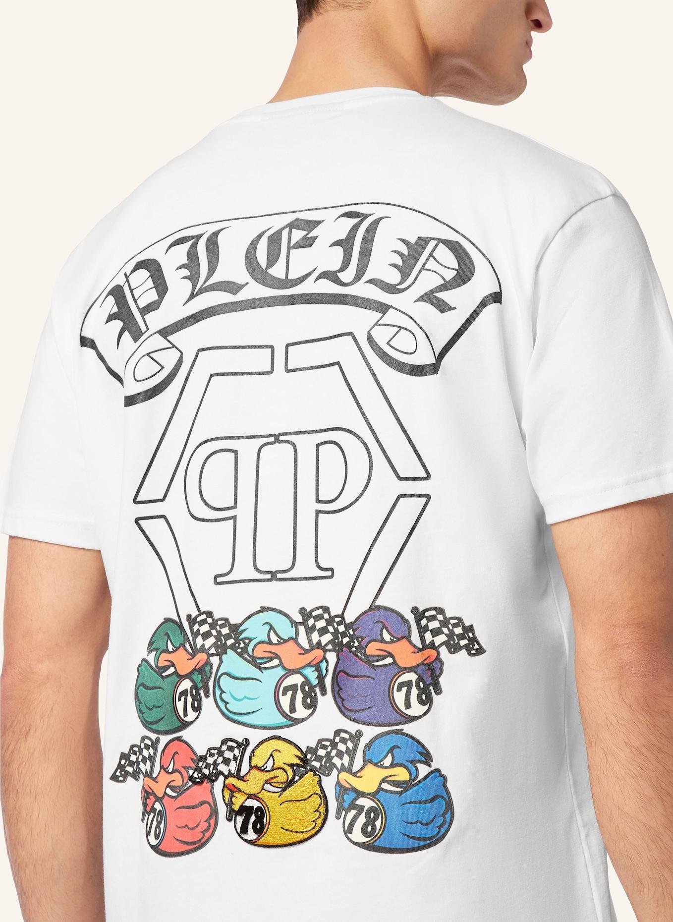 PHILIPP PLEIN T-Shirt Rundhalsausschnitt Ss DUCK: WEISS