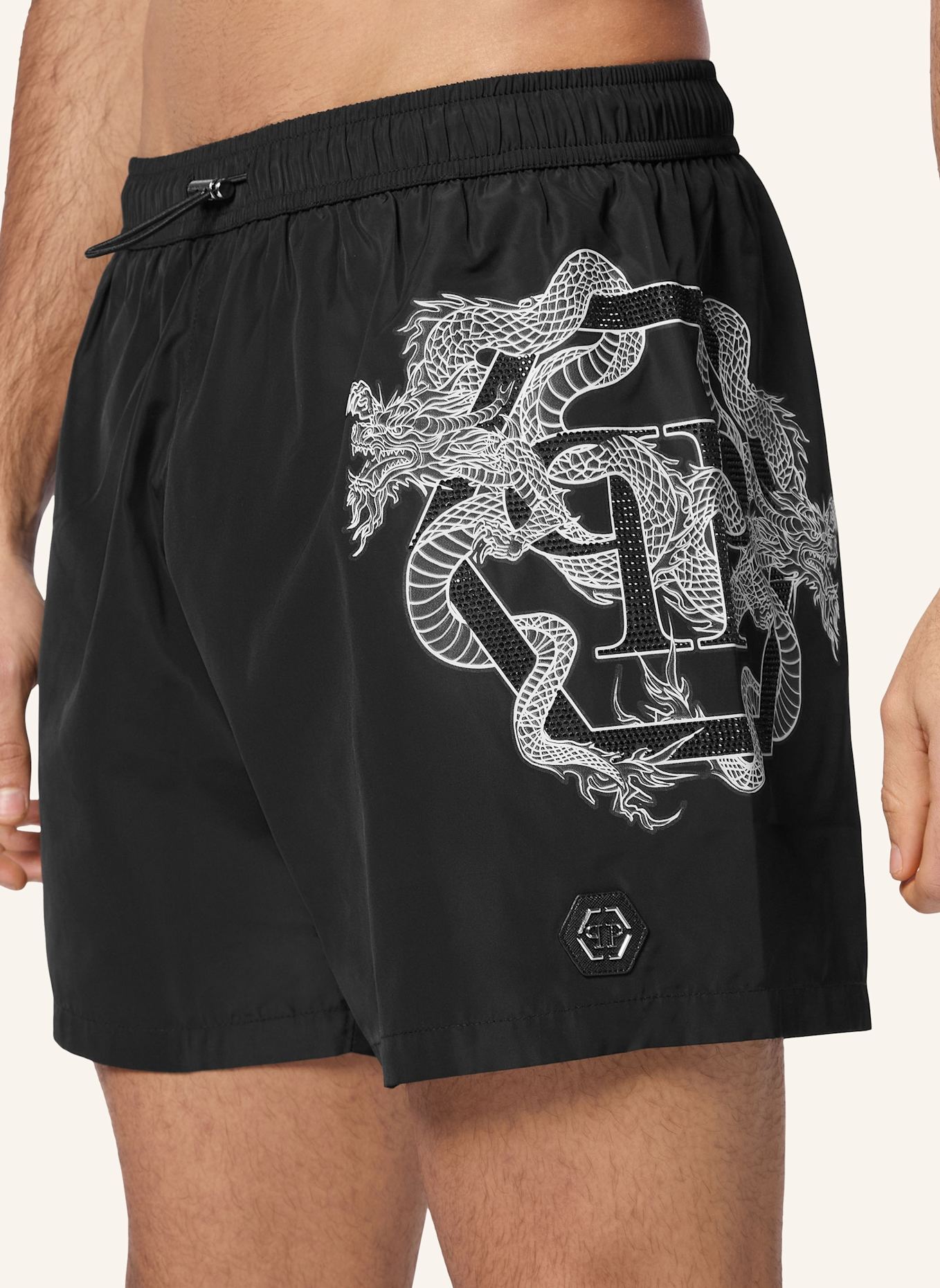 PHILIPP PLEIN Kurze Hosen DRAGON: SCHWARZ