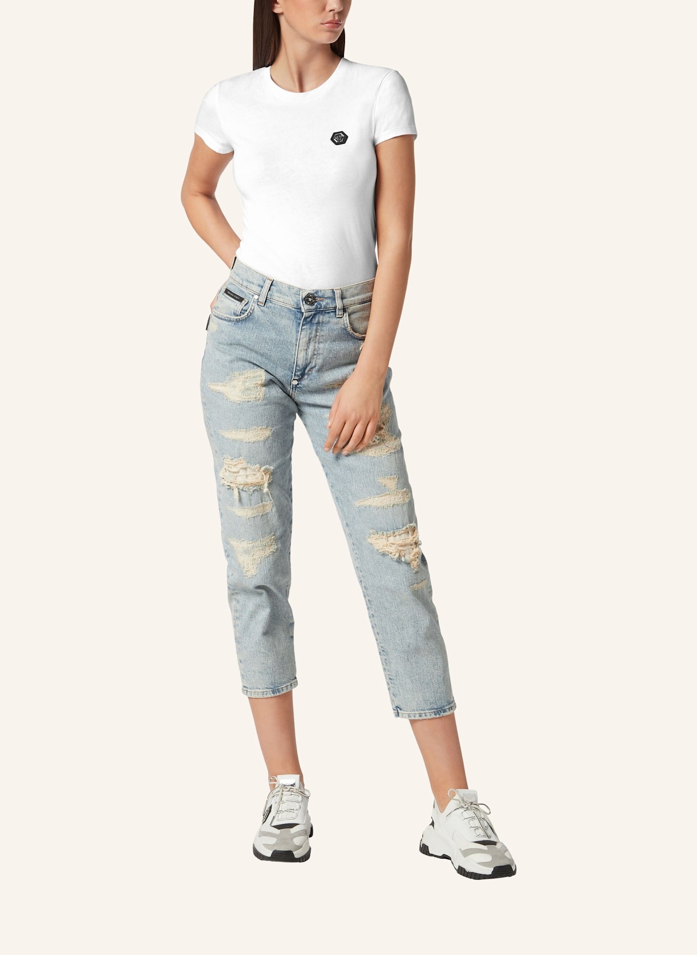 PHILIPP PLEIN Jeans Mom Fit: BLAU