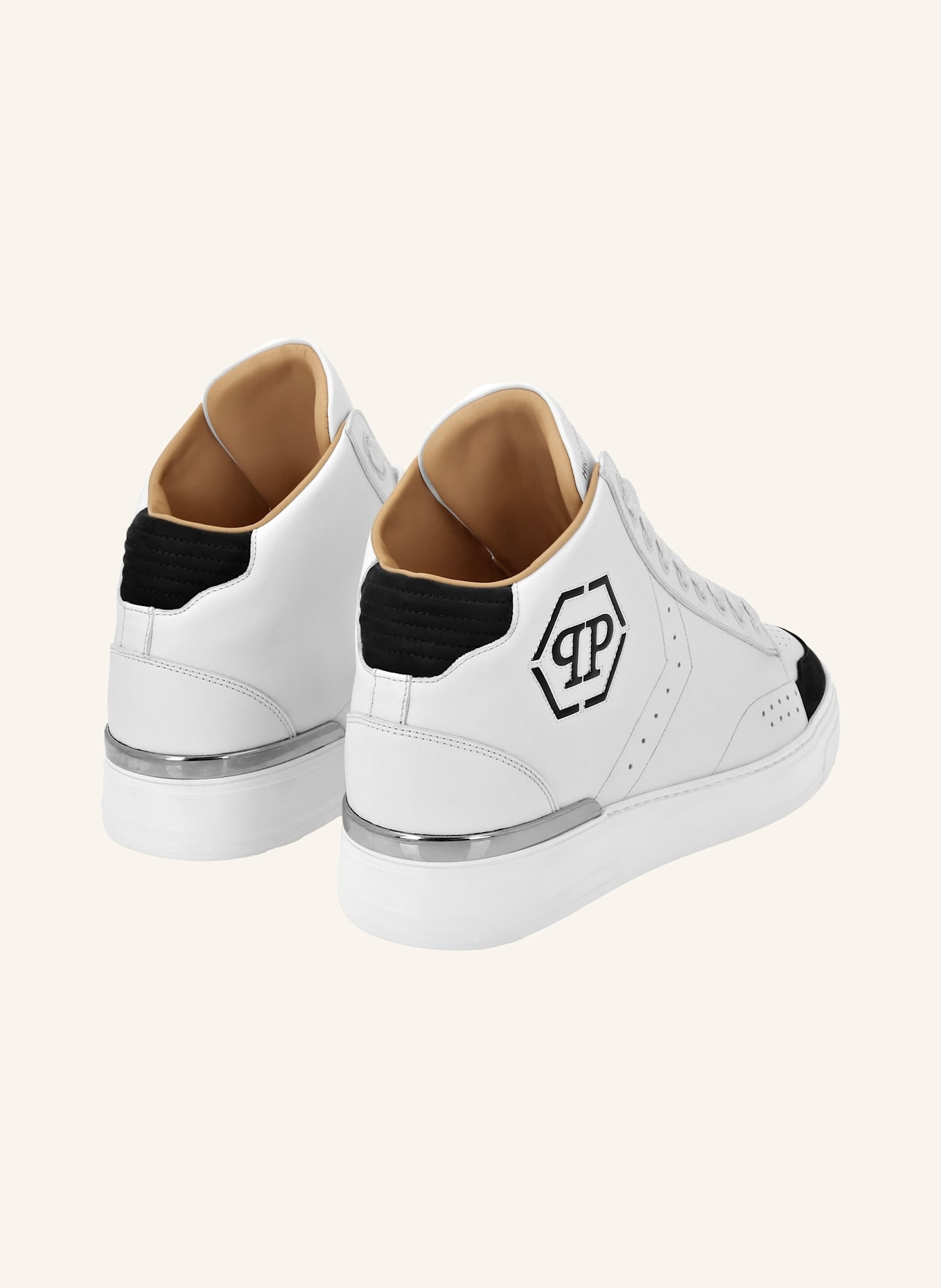 PHILIPP PLEIN Mid-Top Turnschuhe HEXAGON: SCHWARZ