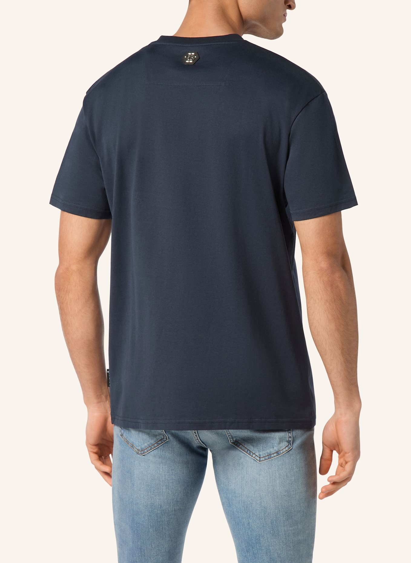 PHILIPP PLEIN T-Shirt Rundhalsausschnitt TATTOO: DUNKELBLAU