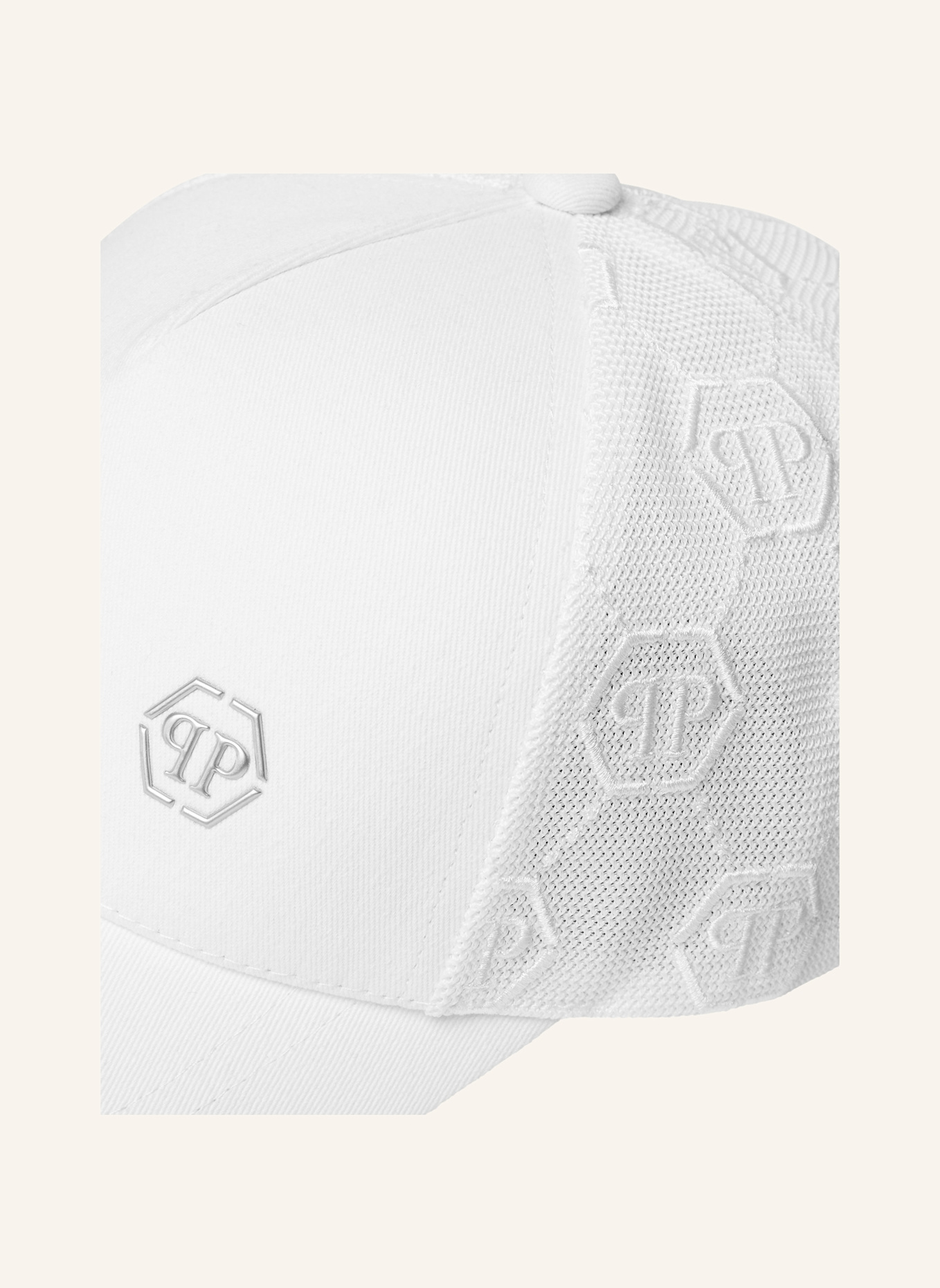 PHILIPP PLEIN Baseballkappe HEXAGON: WEISS
