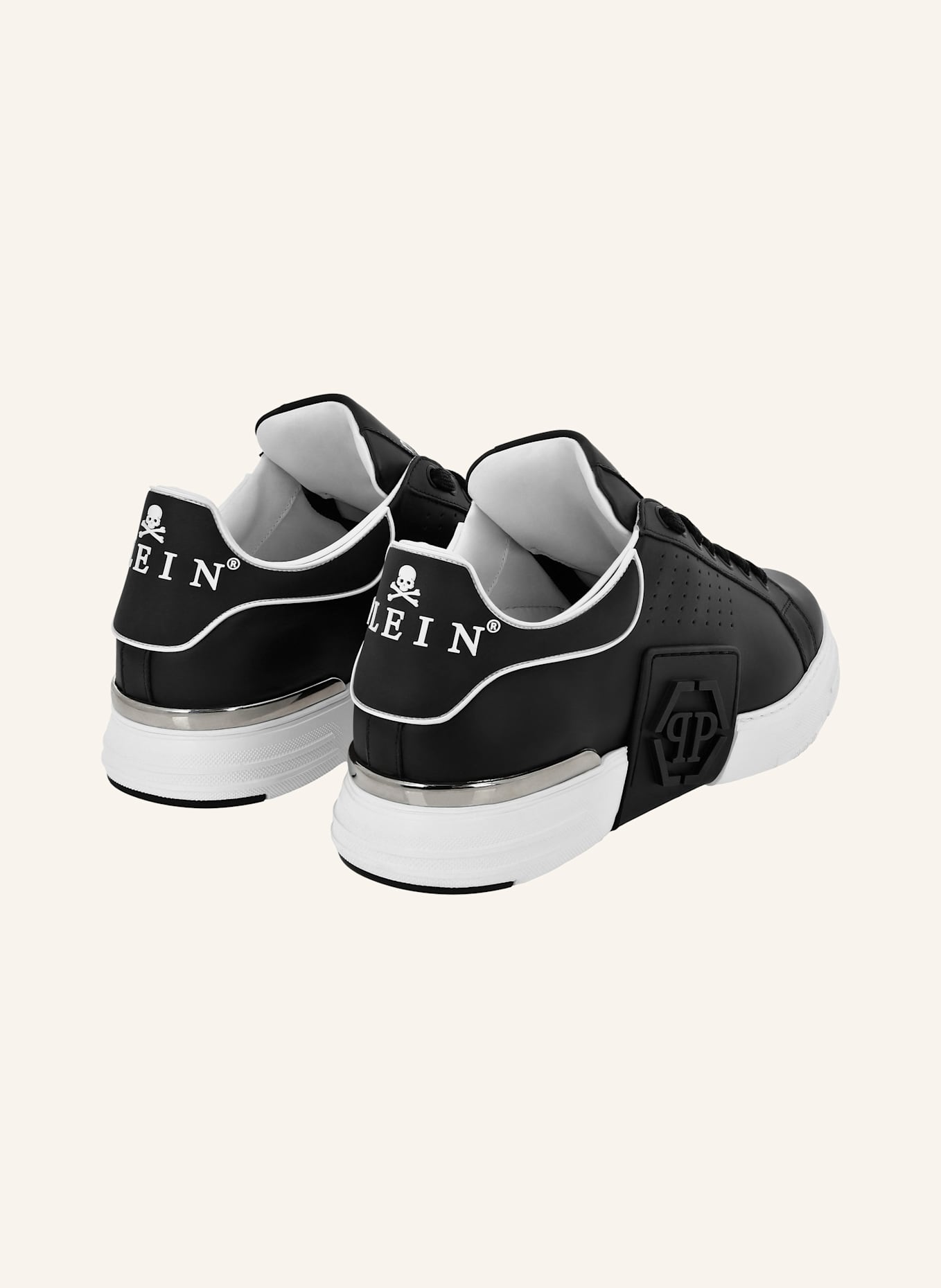 PHILIPP PLEIN Lo-Top Turnschuhe HEXAGON: SCHWARZ