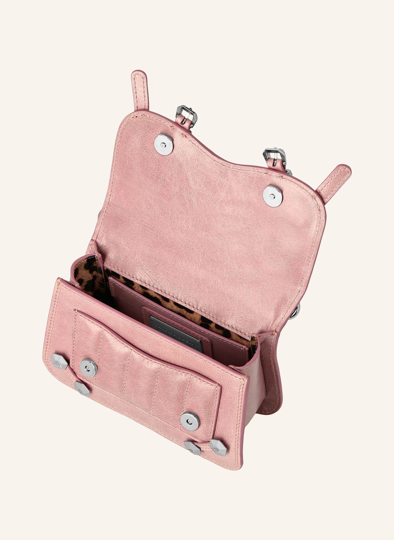 PHILIPP PLEIN Henkeltasche HEXAGON: ROSÉGOLD/ SCHWARZ