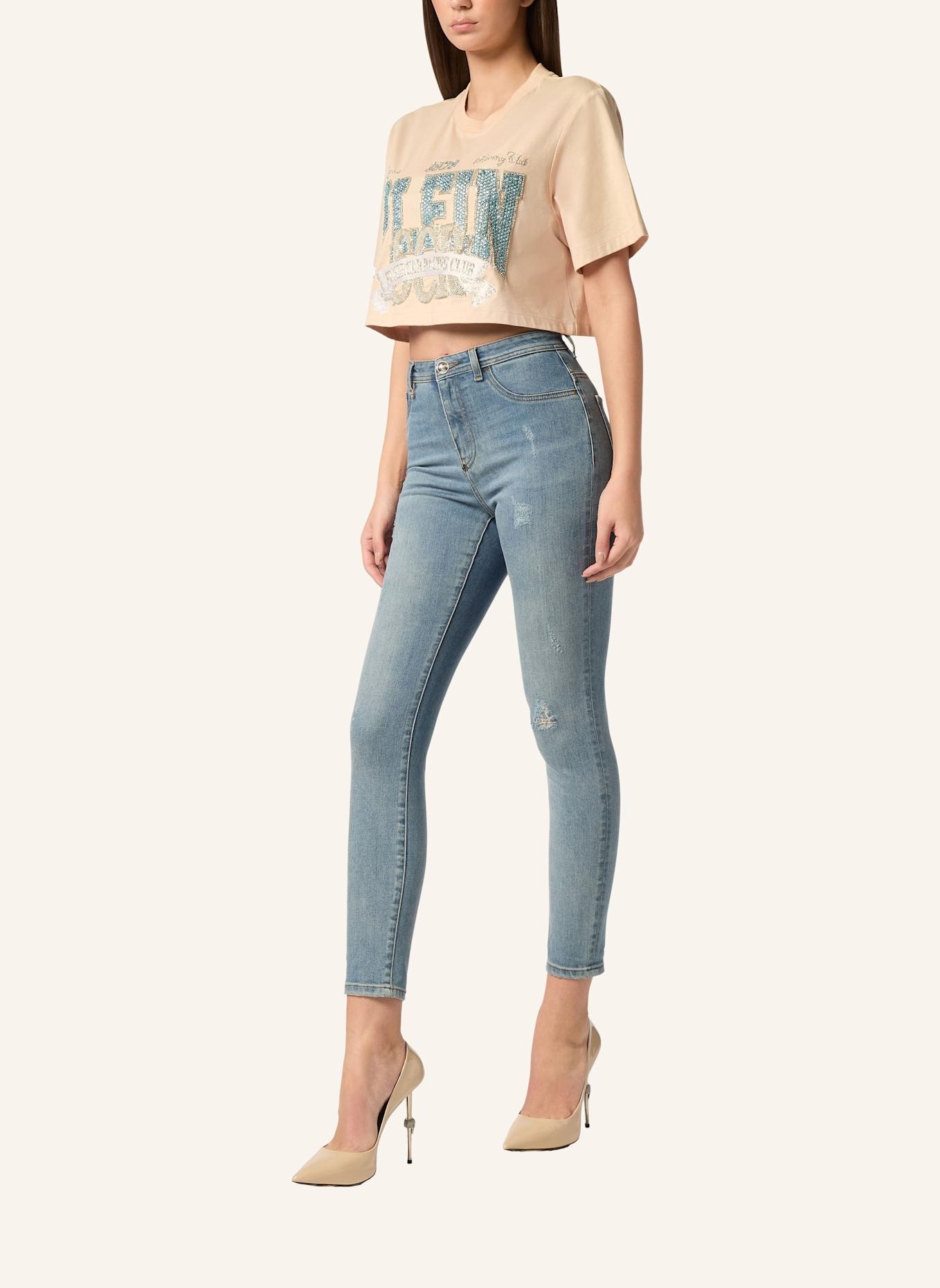 PHILIPP PLEIN T-Shirt Rundhalsausschnitt Ss: ROSÉGOLD/ SCHWARZ