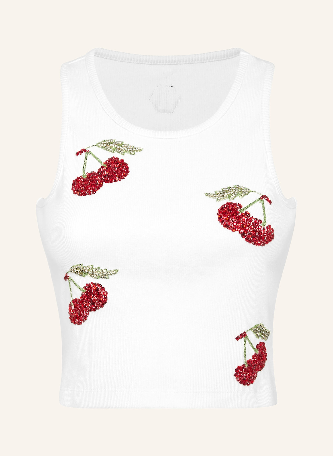 PHILIPP PLEIN Tank-Top CHERRIES: WEISS