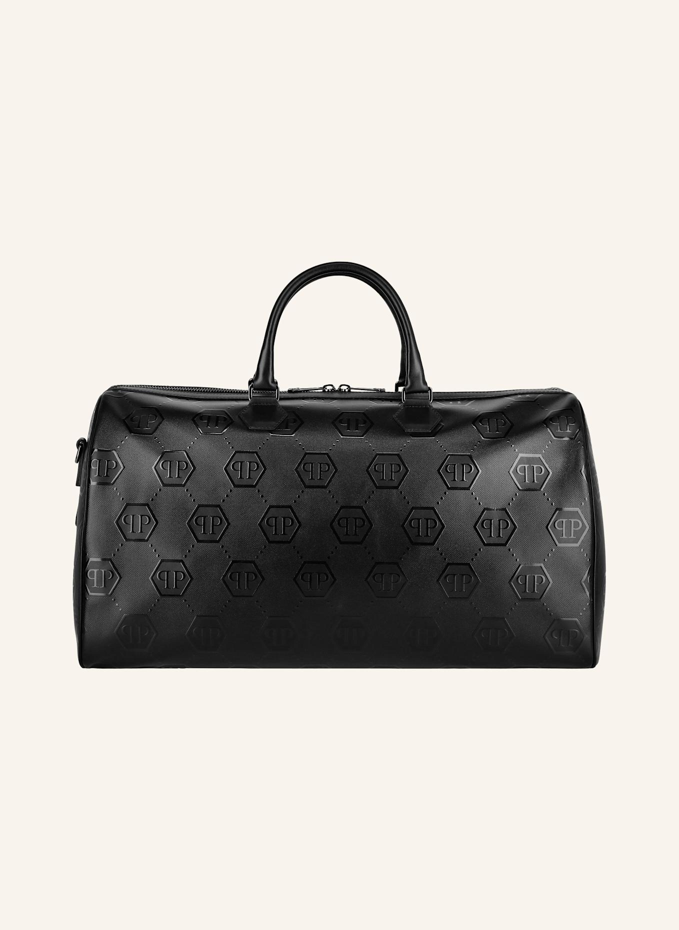 PHILIPP PLEIN Henkeltasche MONOGRAM: SCHWARZ