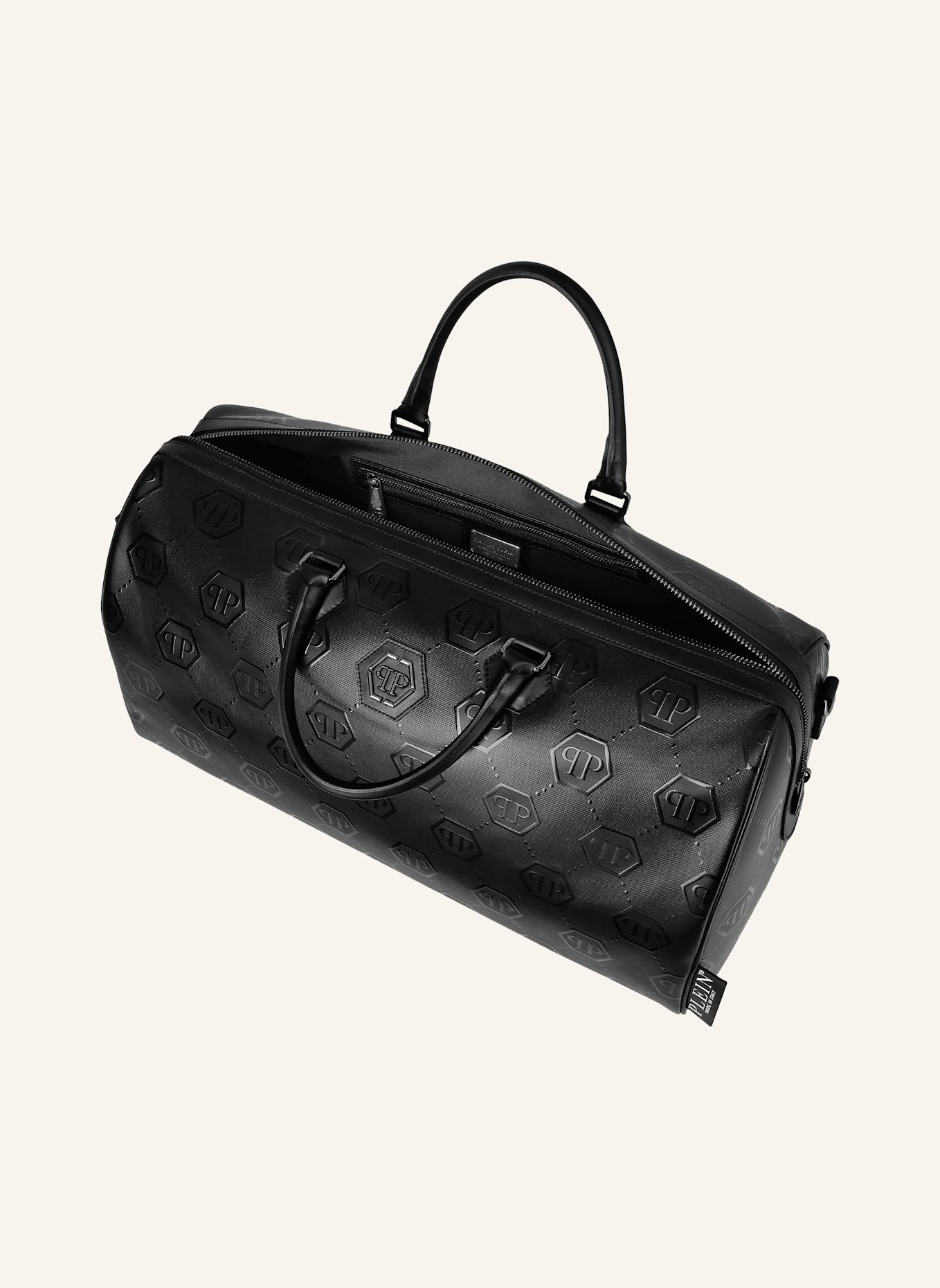 PHILIPP PLEIN Henkeltasche MONOGRAM: SCHWARZ