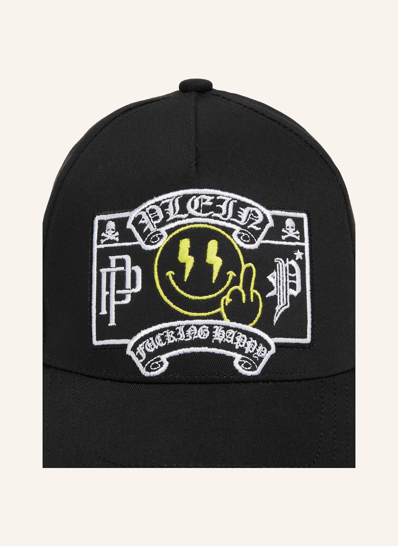 PHILIPP PLEIN Baseballkappe SMILE: SCHWARZ