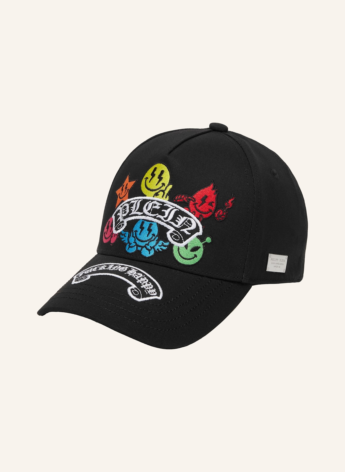 PHILIPP PLEIN Baseballkappe SMILE: SCHWARZ