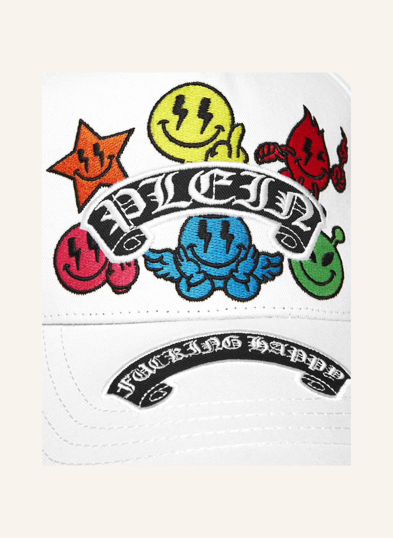 PHILIPP PLEIN Baseballkappe SMILE: WEISS