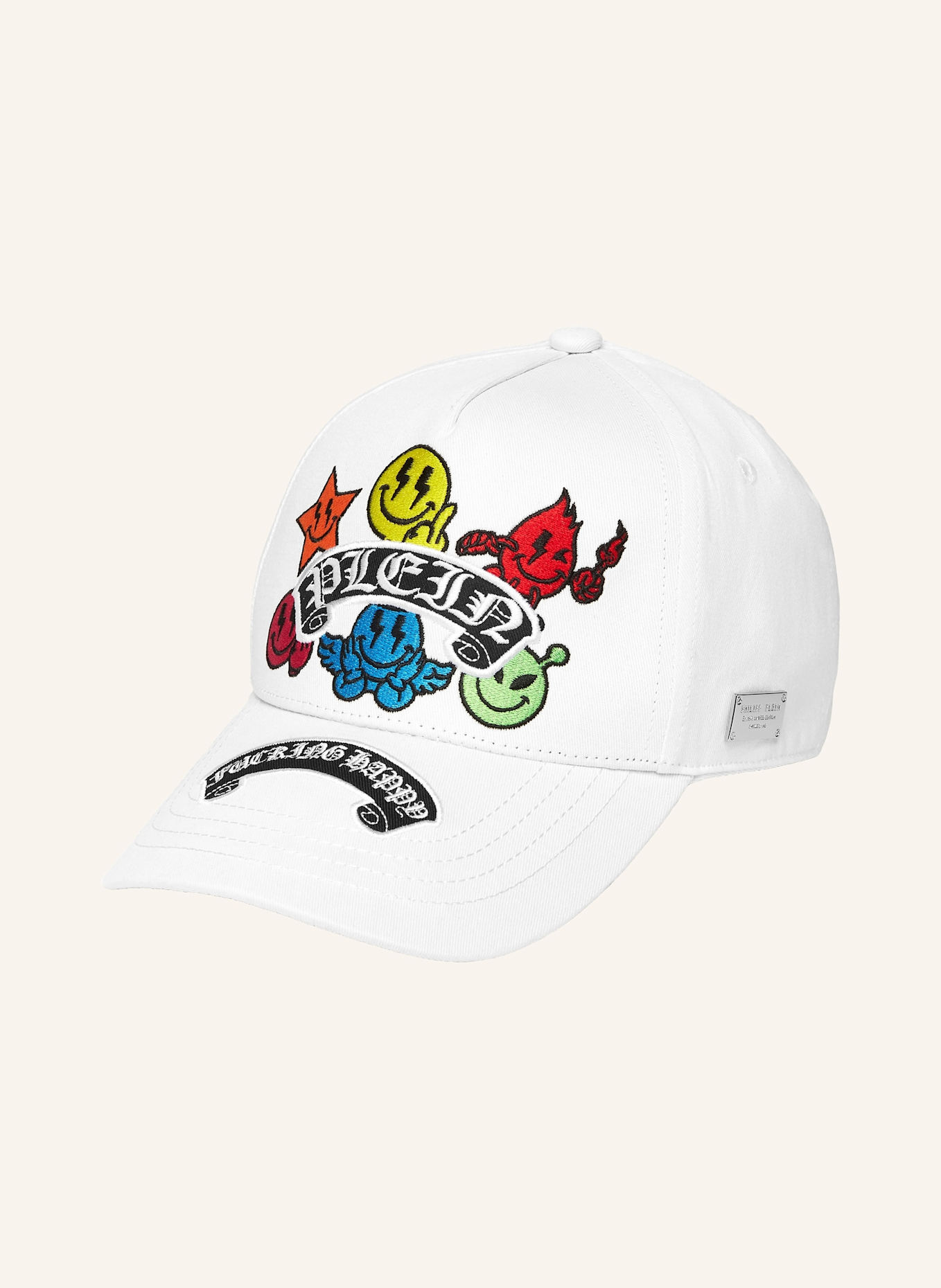 PHILIPP PLEIN Baseballkappe SMILE: WEISS