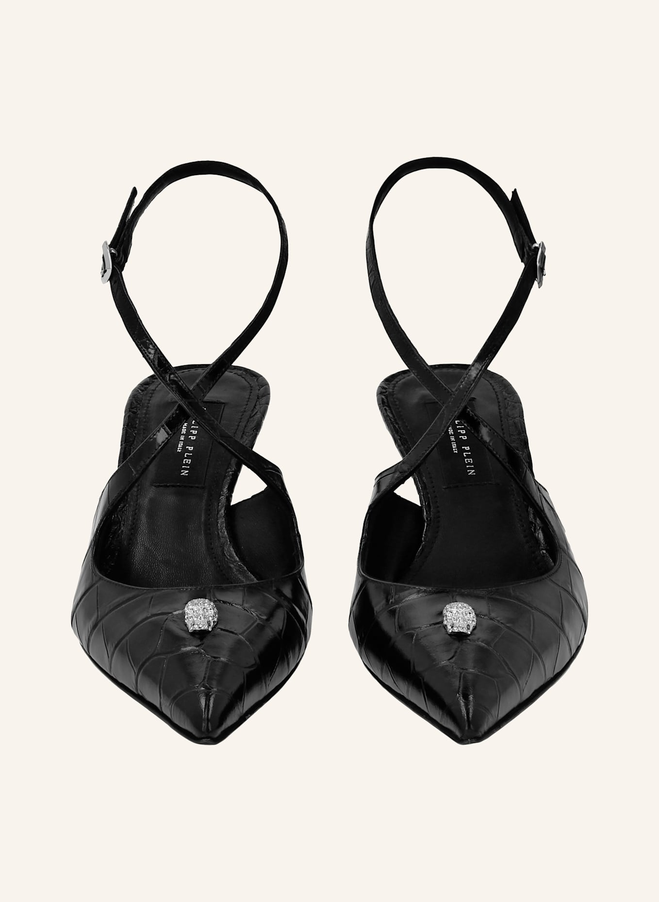 PHILIPP PLEIN Slingback-Schuhe: SCHWARZ