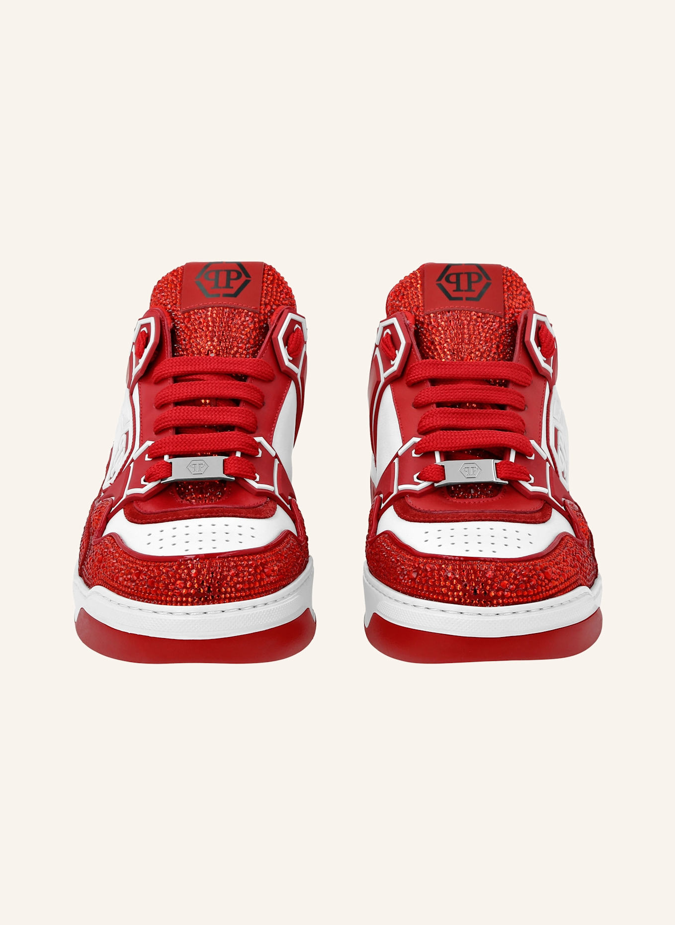 PHILIPP PLEIN Lo-Top Turnschuhe HEXAGON: WEISS