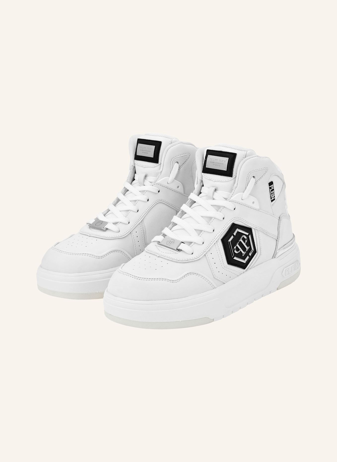 PHILIPP PLEIN Hochwertige Turnschuhe PREDATOR: WEISS