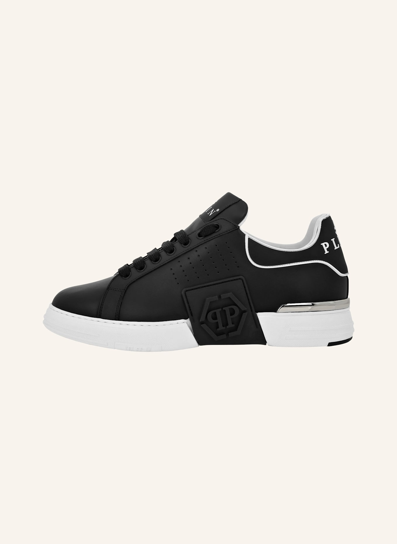 PHILIPP PLEIN Lo-Top Turnschuhe HEXAGON: SCHWARZ