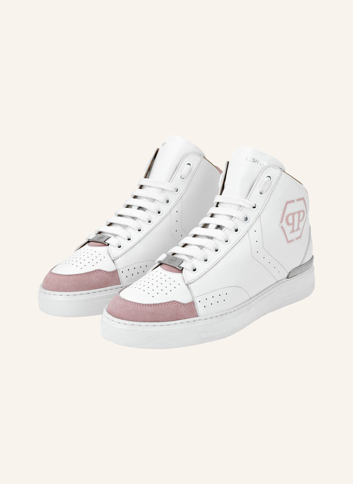 PHILIPP PLEIN Mid-Top Turnschuhe HEXAGON: ROSA
