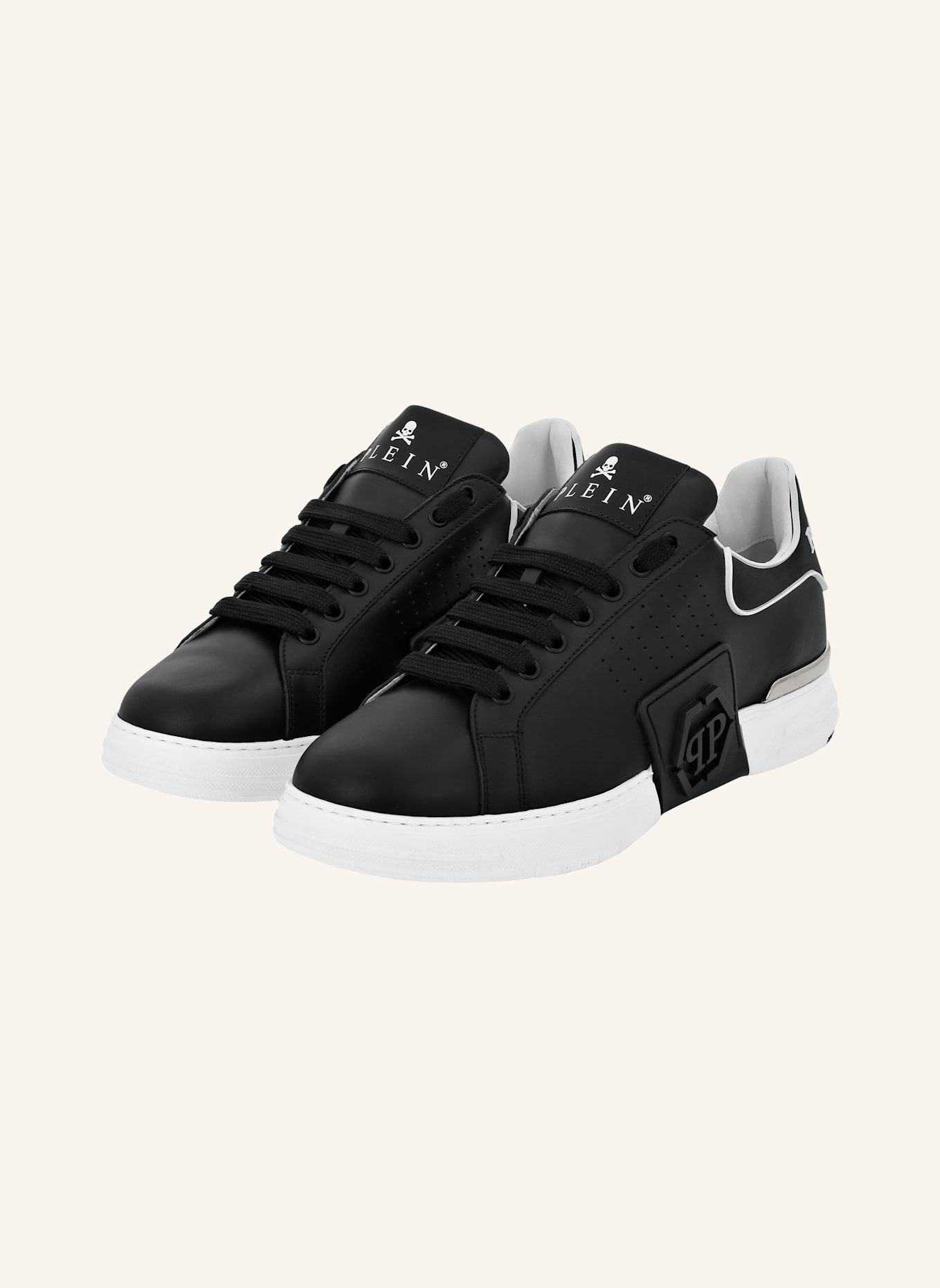 PHILIPP PLEIN Lo-Top Turnschuhe HEXAGON: SCHWARZ