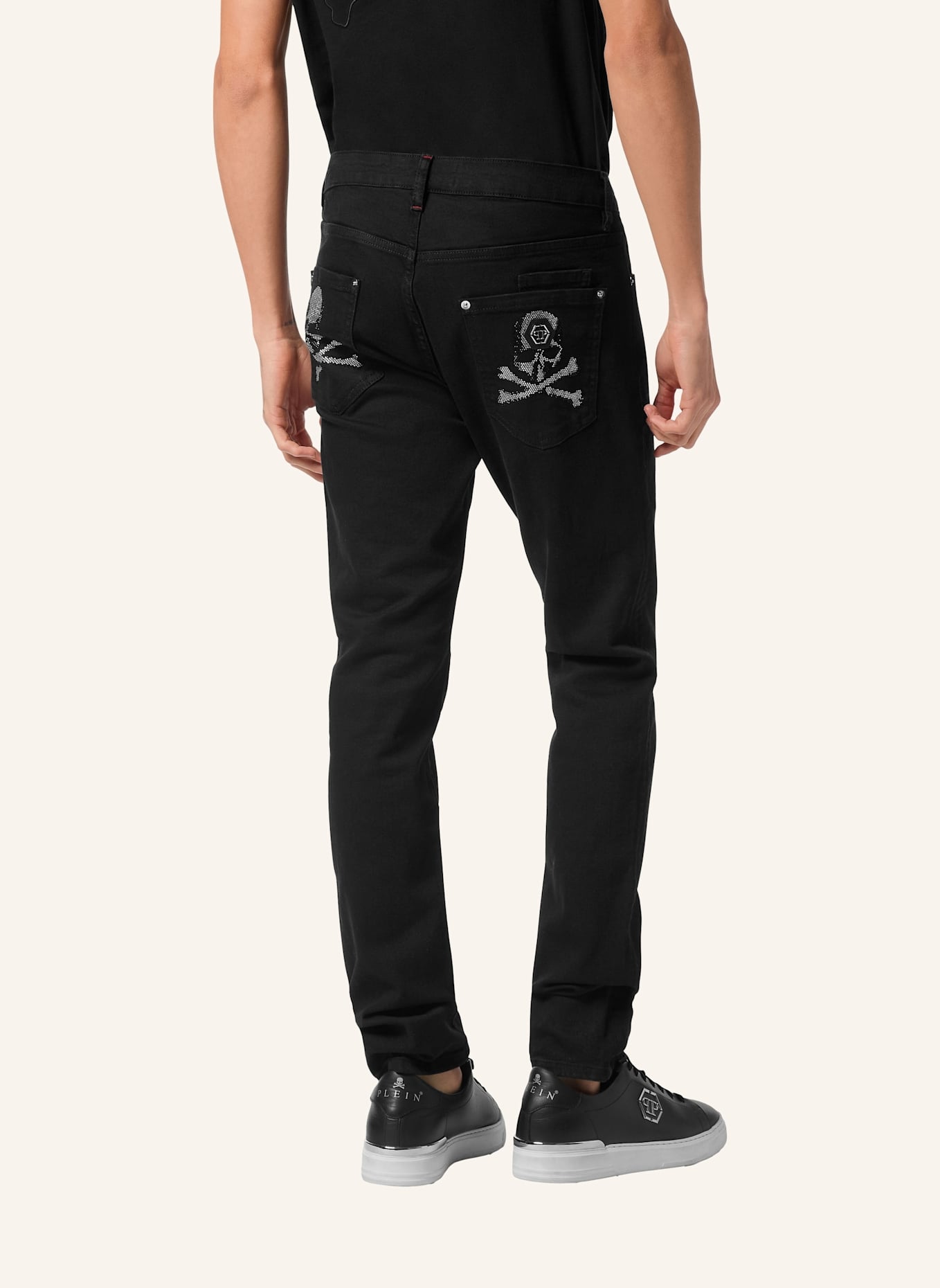 PHILIPP PLEIN Jeanshose SKULL: SCHWARZ