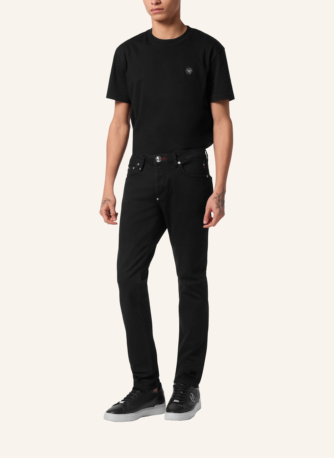 PHILIPP PLEIN Jeanshose SKULL: SCHWARZ