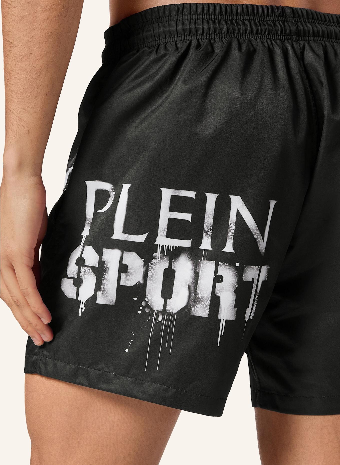 PLEIN SPORT Badehose: SCHWARZ