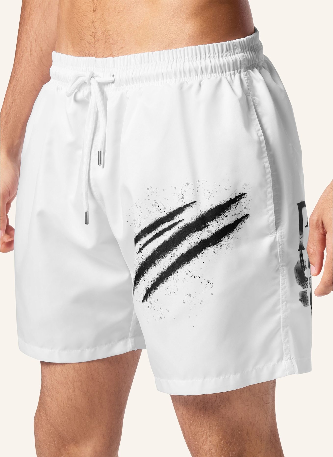 PLEIN SPORT Badehose: WEISS