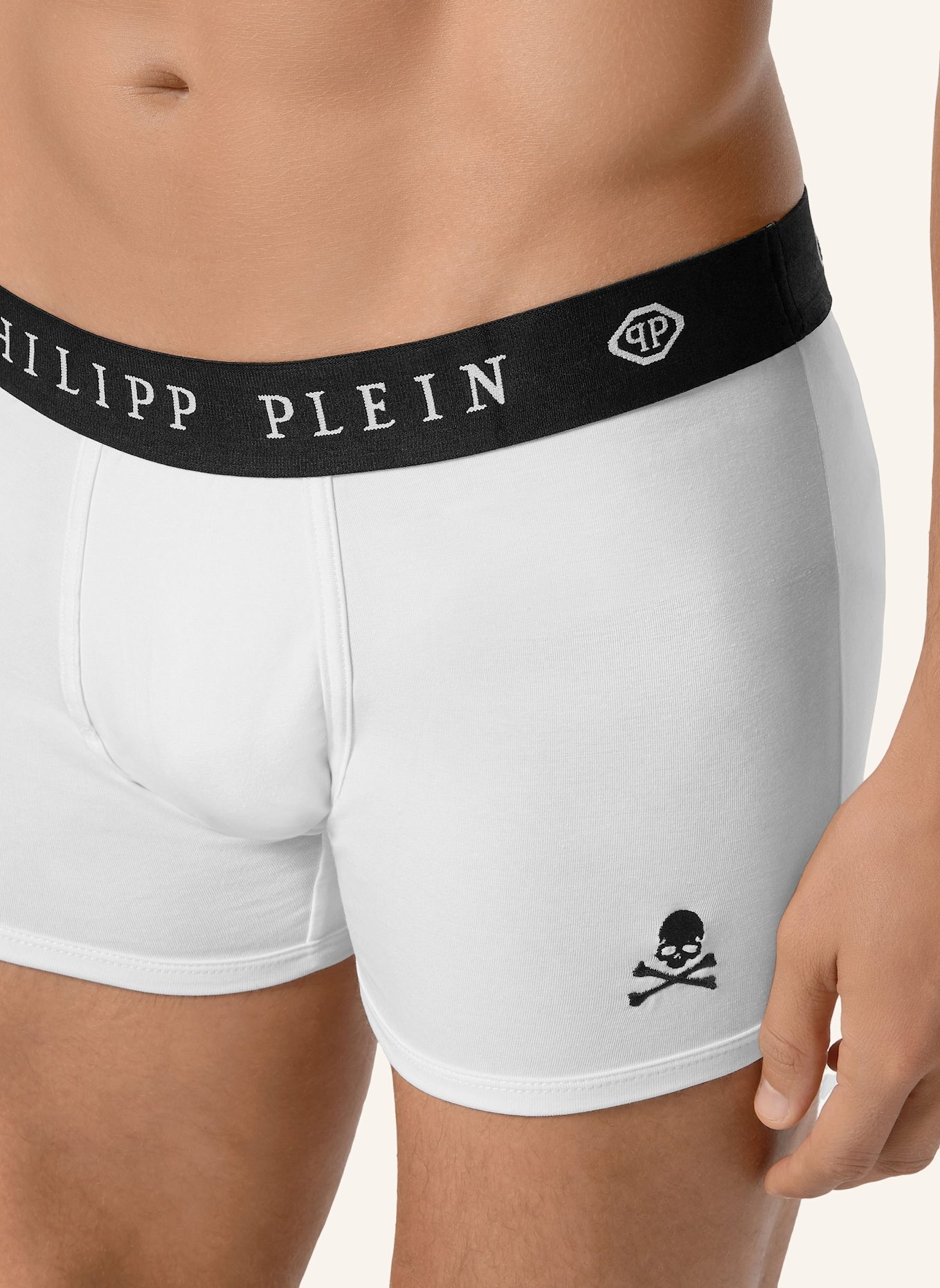 PHILIPP PLEIN Boxer SKULL: WEISS