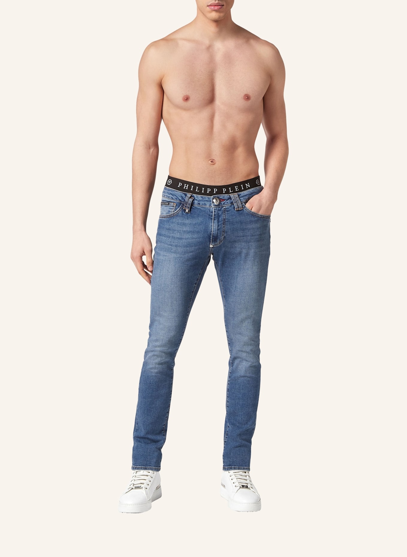 PHILIPP PLEIN Jeans Slim Fit: DUNKELBLAU