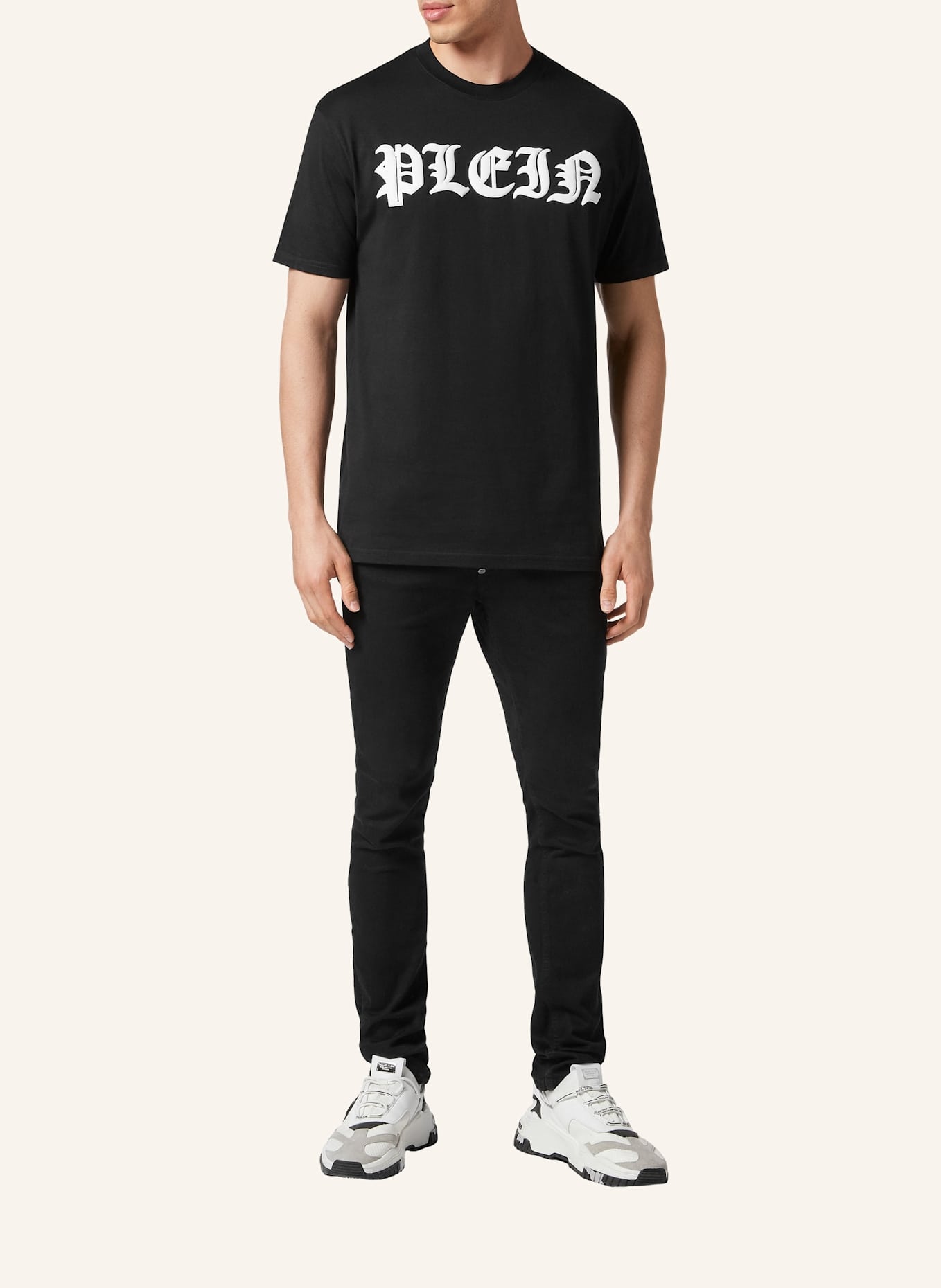 PHILIPP PLEIN T-Shirt Rundhalsausschnitt GOTHIC PLEIN: SCHWARZ
