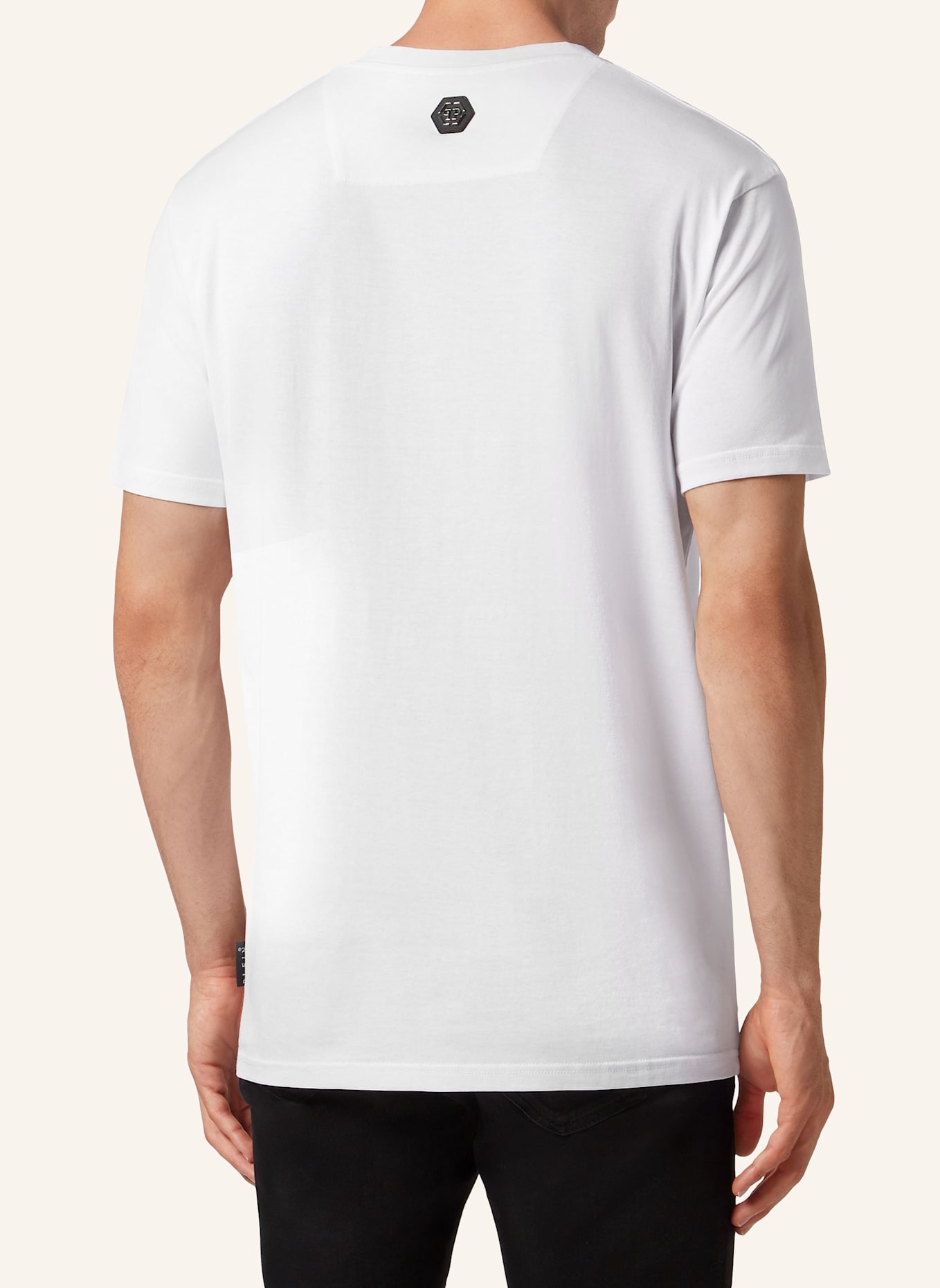 PHILIPP PLEIN T-Shirt Rundhalsausschnitt GOTHIC PLEIN: WEISS