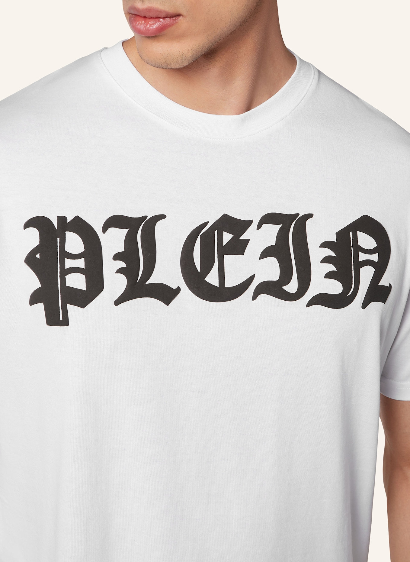 PHILIPP PLEIN T-Shirt Rundhalsausschnitt GOTHIC PLEIN: WEISS