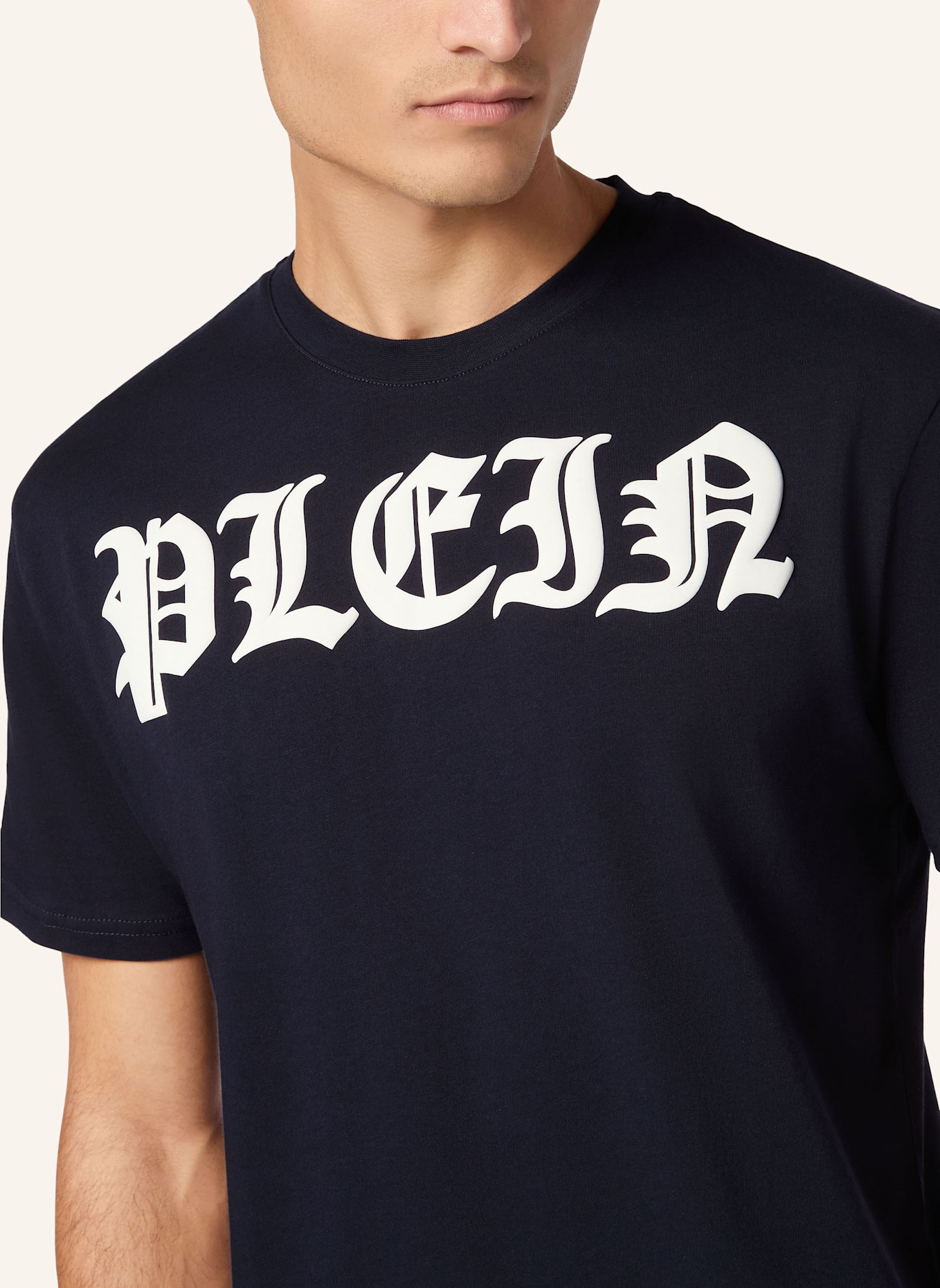 PHILIPP PLEIN T-Shirt Rundhalsausschnitt GOTHIC PLEIN: DUNKELBLAU