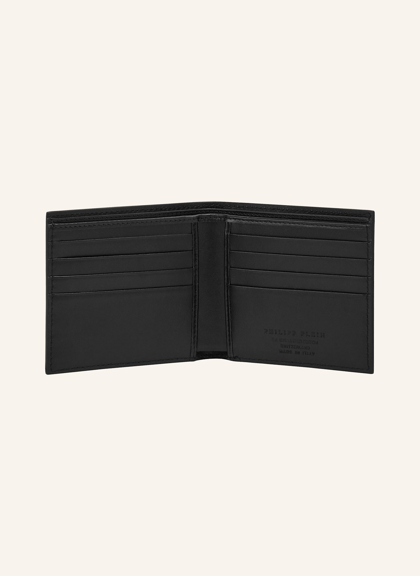 PHILIPP PLEIN Französische Brieftasche ICONIC PLEIN: SCHWARZ