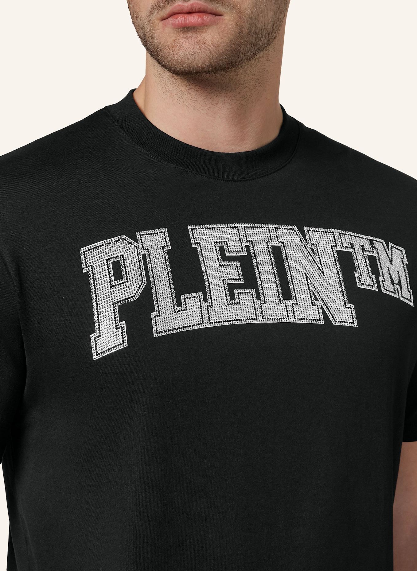 PHILIPP PLEIN T-Shirt Rundhalsausschnitt: SCHWARZ