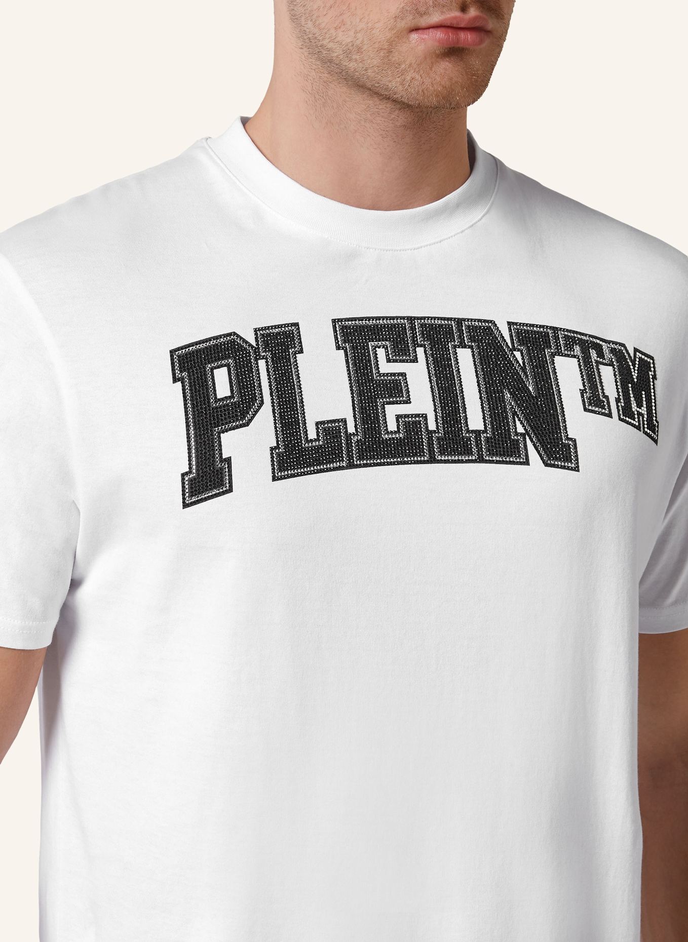 PHILIPP PLEIN T-Shirt Rundhalsausschnitt: WEISS