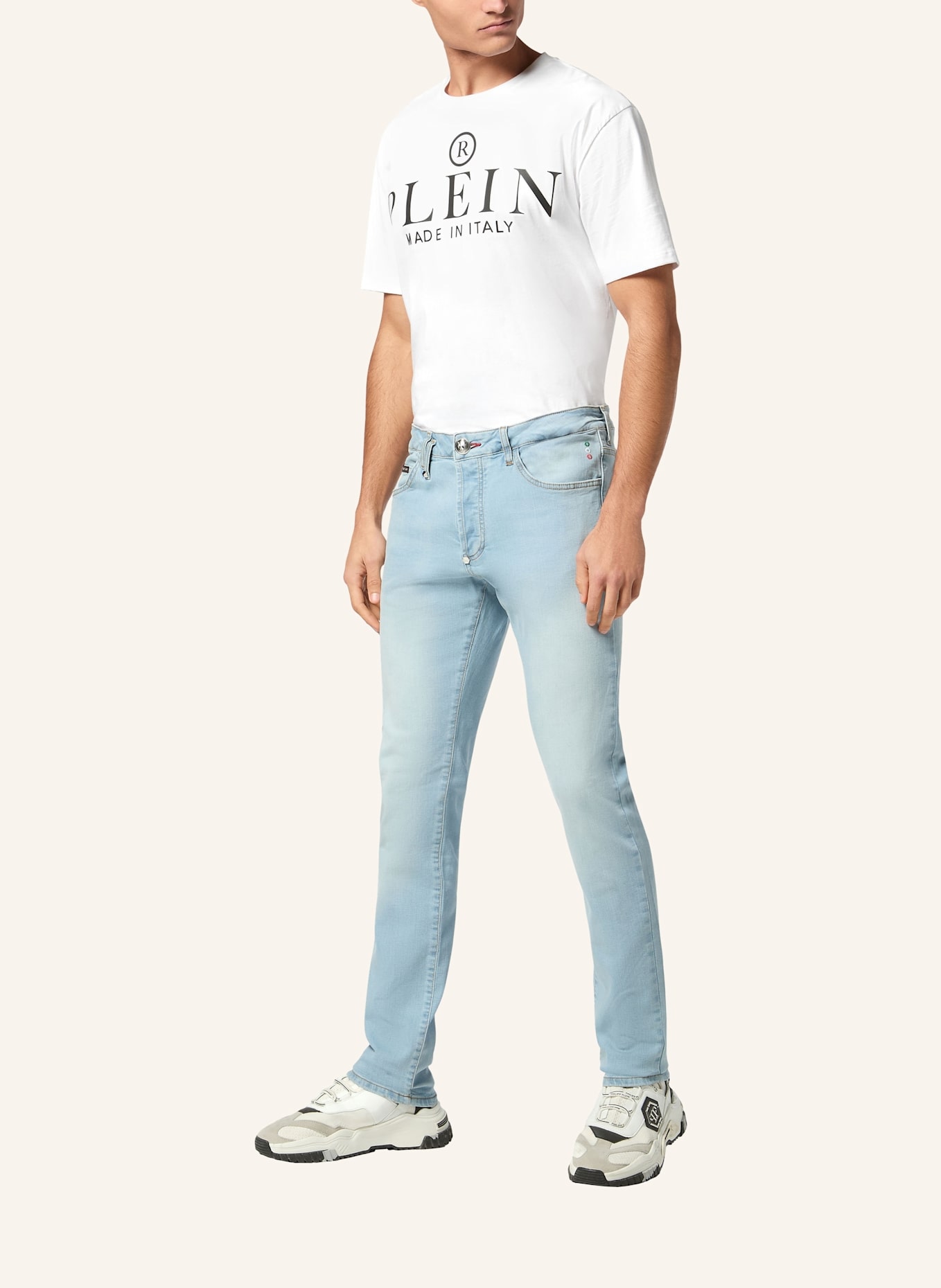 PHILIPP PLEIN Jeans Gerader Schnitt: BLAU