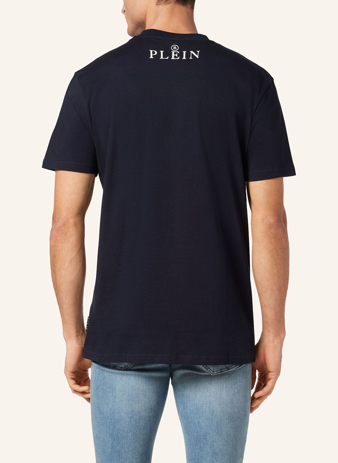 PHILIPP PLEIN T-Shirt Rundhalsausschnitt: DUNKELBLAU