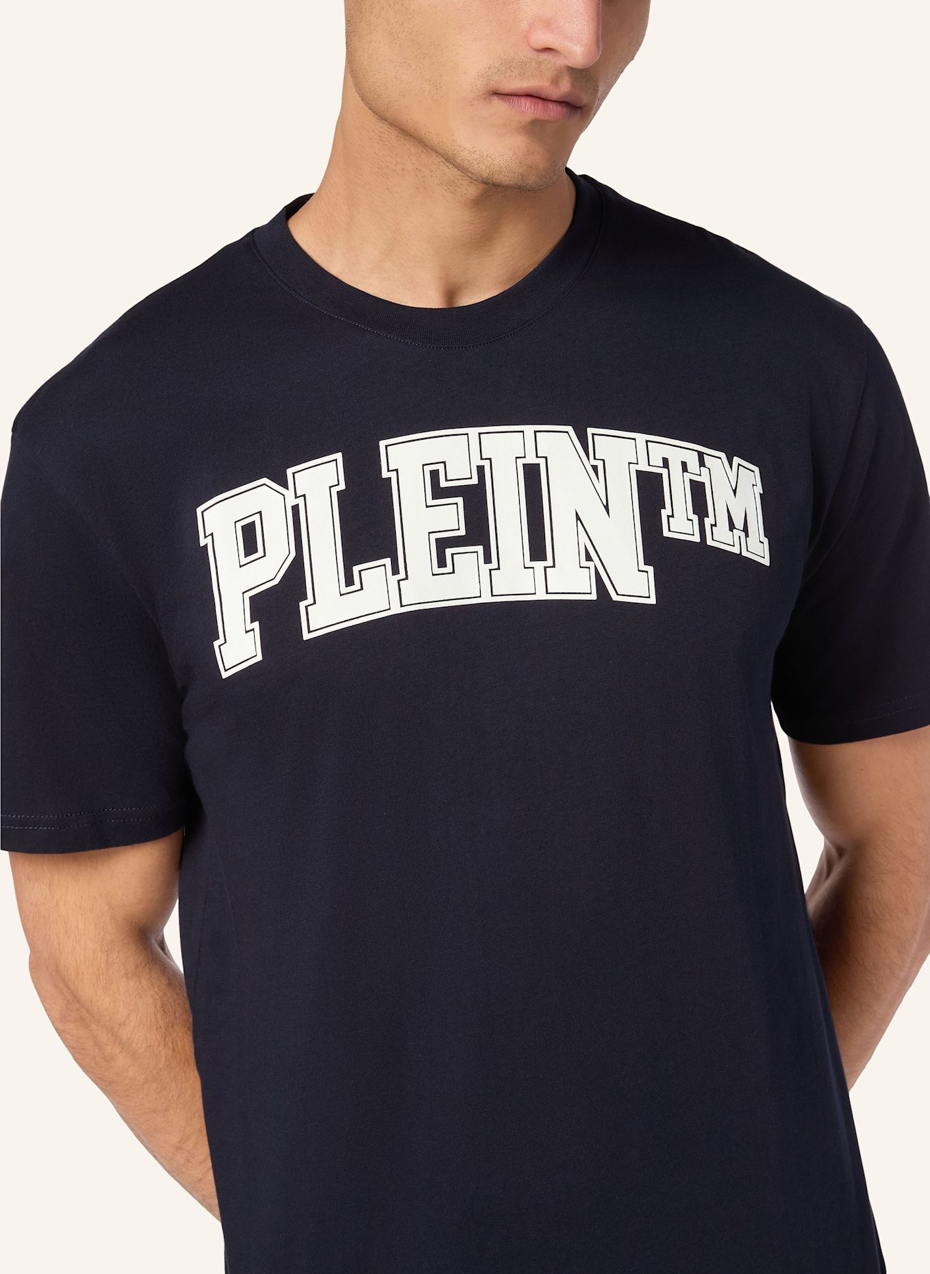 PHILIPP PLEIN T-Shirt Rundhalsausschnitt: DUNKELBLAU