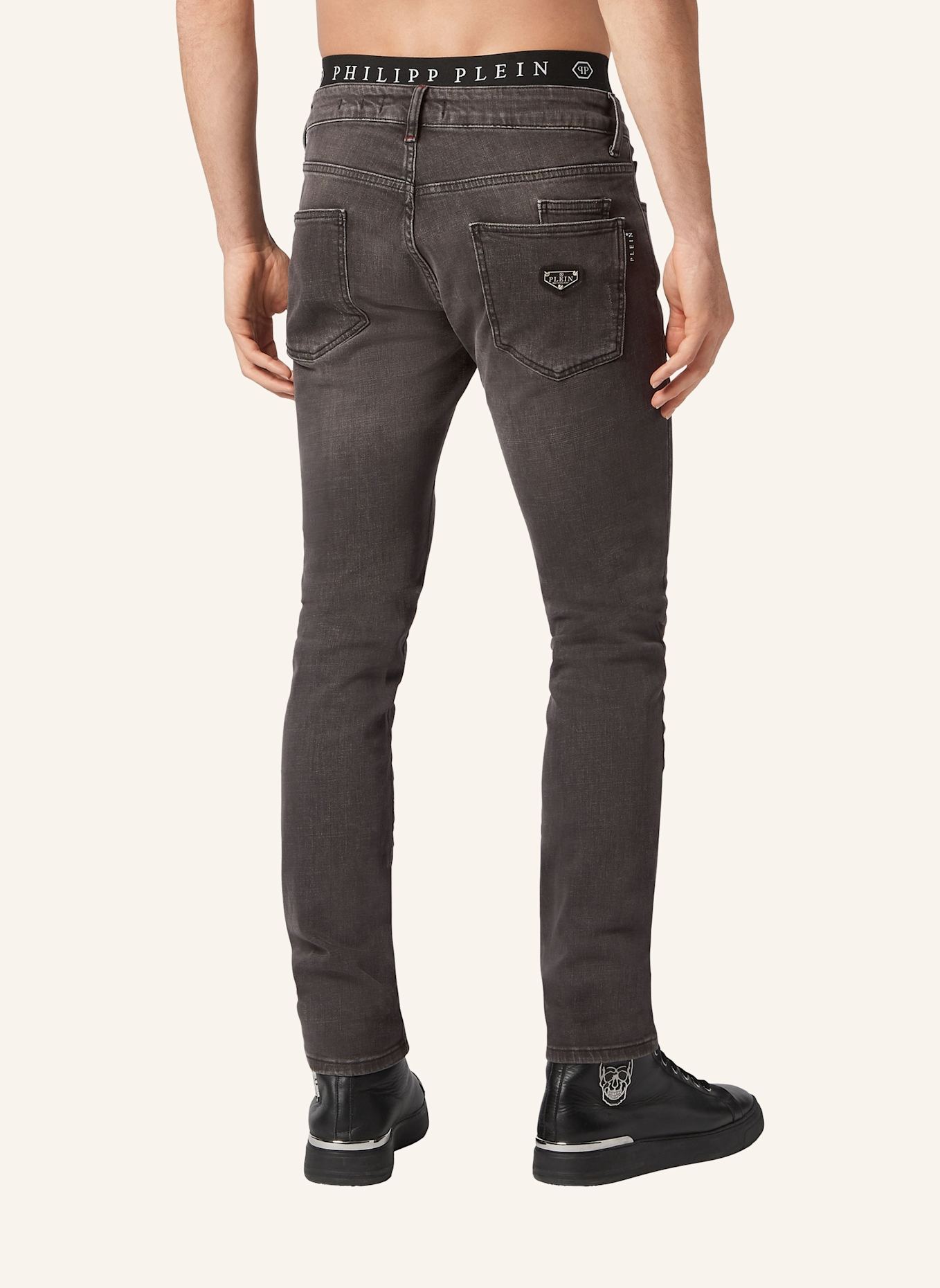 PHILIPP PLEIN Jeans Gerader Schnitt: GRAU