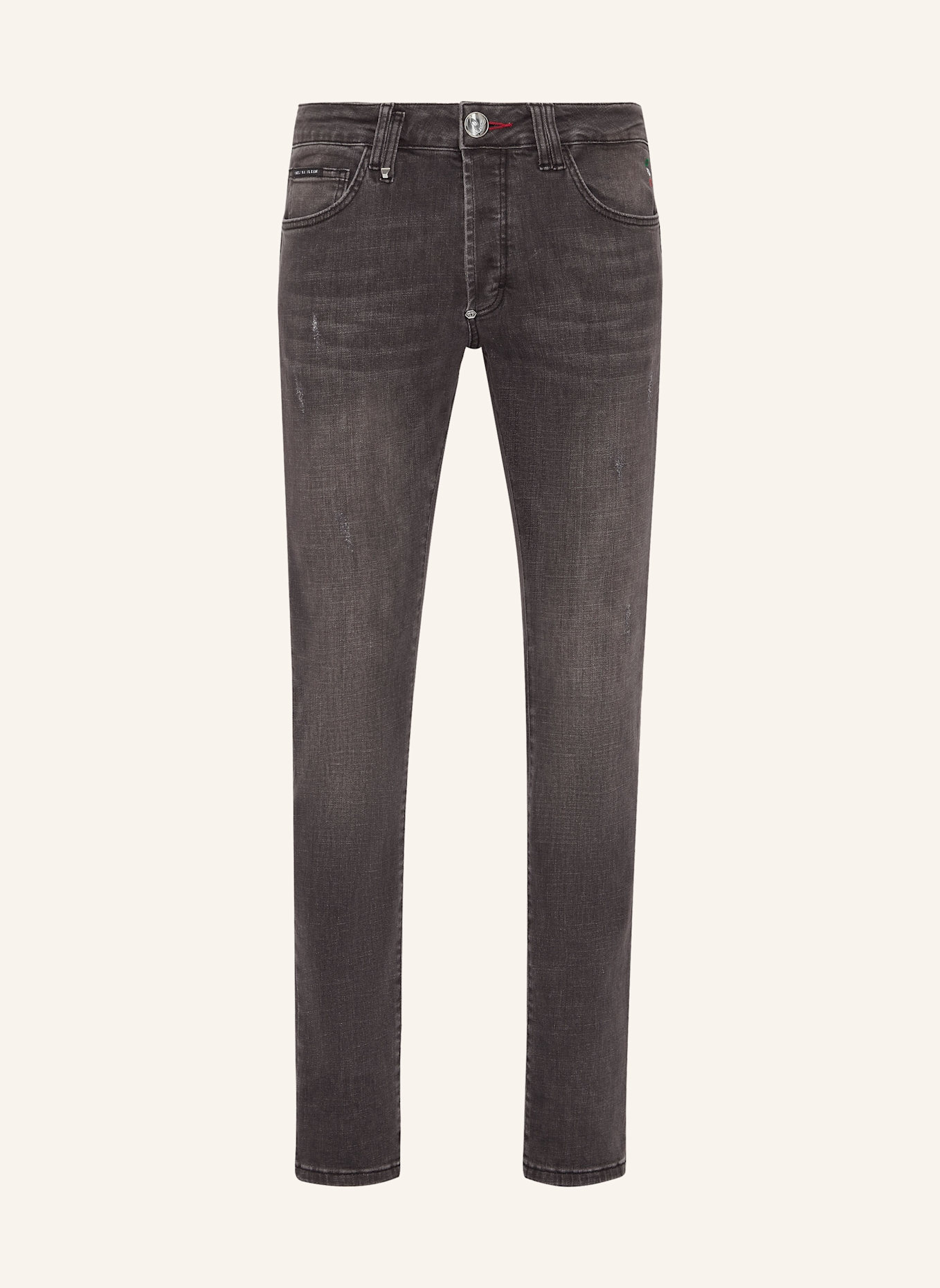 PHILIPP PLEIN Jeans Gerader Schnitt: GRAU